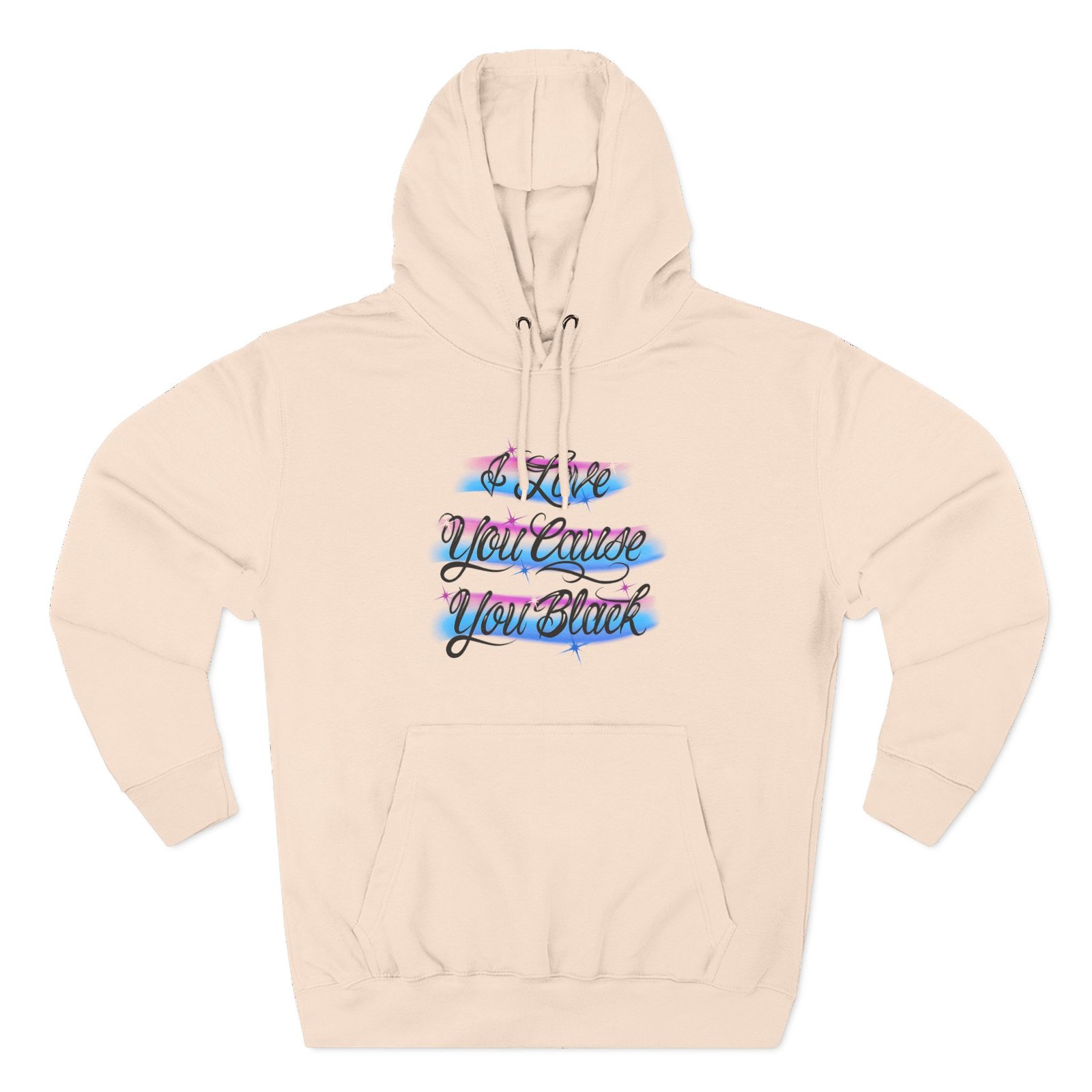 Vince Staples I Love You Cause You Black! Three-Panel Fleece Hoodie