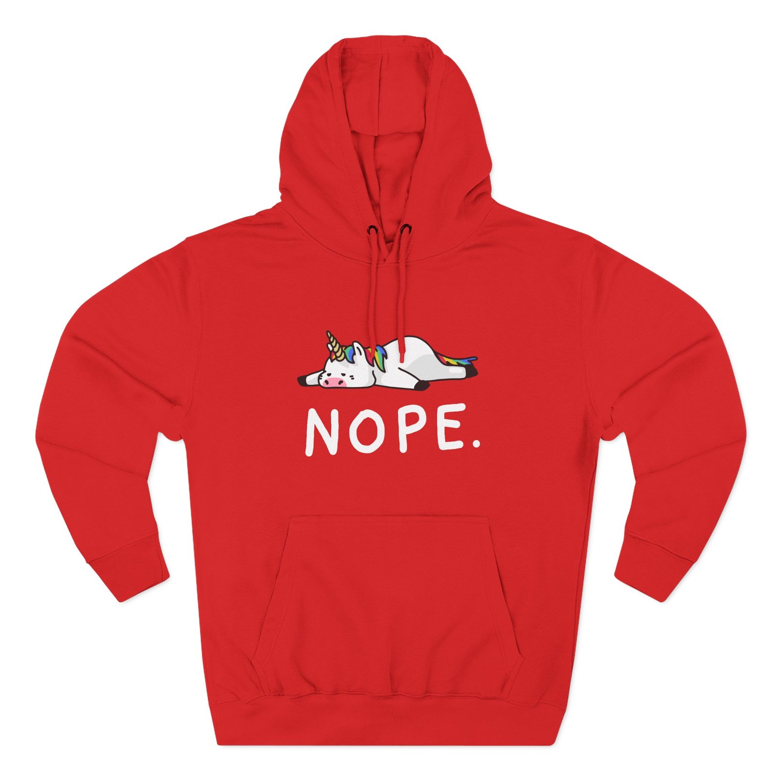 Nope Three-Panel Fleece Hoodie