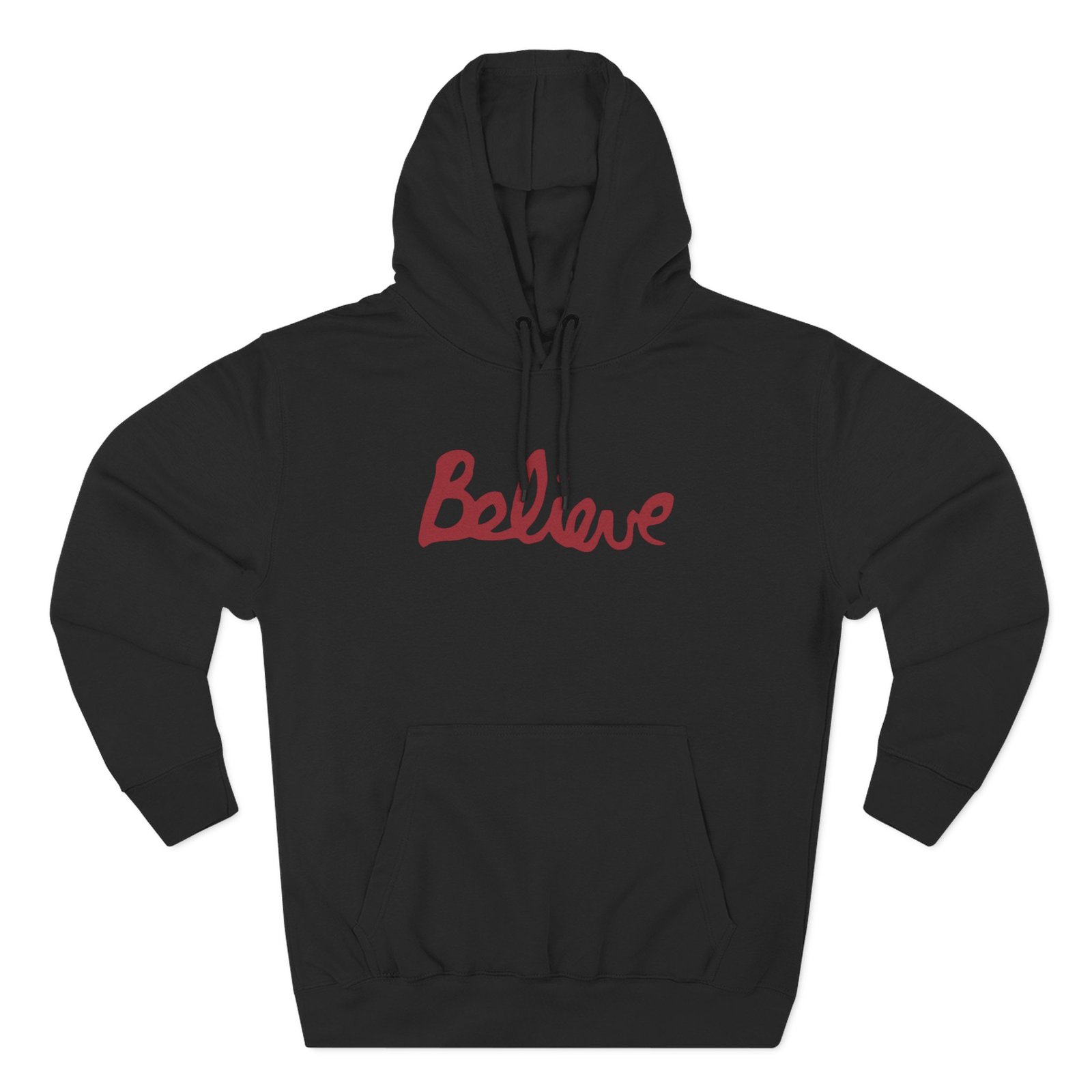 Valencia Believe Cursive Three-panel Fleece Hoodie