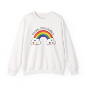 Lauv Fuck I'm Lonely Rainbow Unisex Heavy Blend™ Crewneck Sweatshirt
