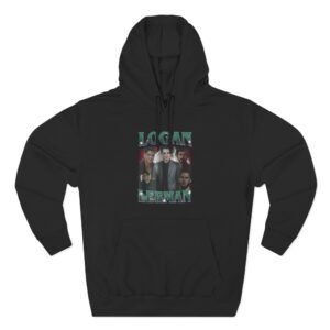 Logan Lerman Three-Panel Fleece Hoodie