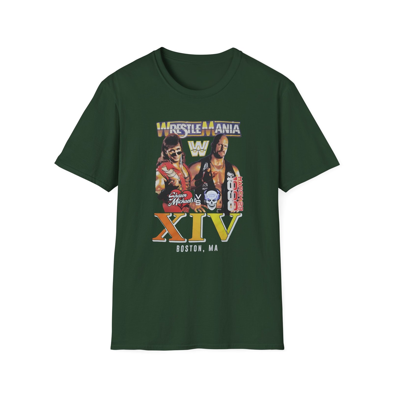 Lauv Wrestlemania Xiv 1998 Boston Unisex Softstyle T-Shirt