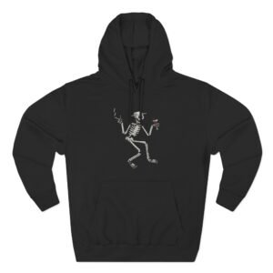 SD Woodcut Skelly Three-Panel Fleece Hoodie