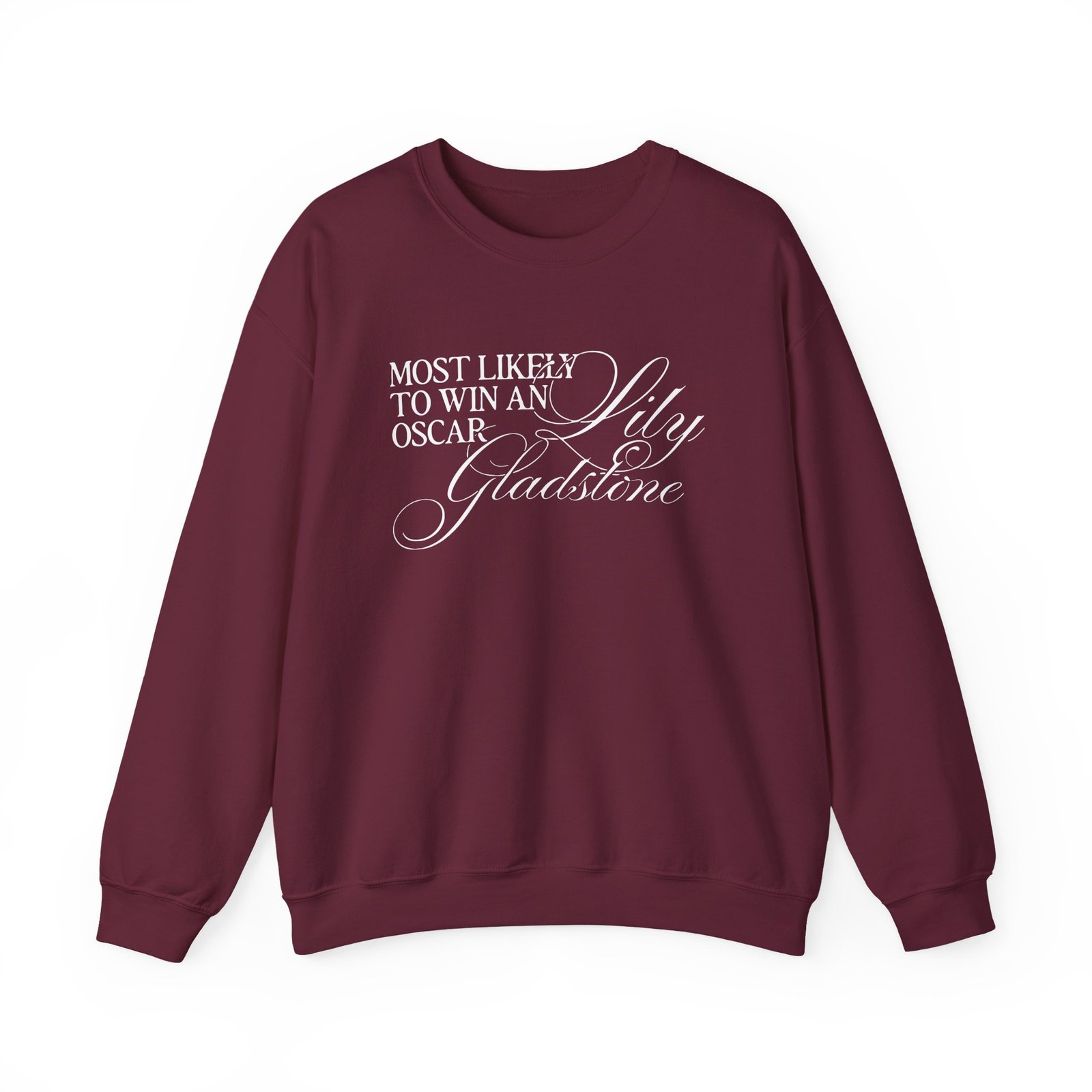 Lily Gladstone Most Likely to Win an Oscar Unisex Heavy Blend™ Crewneck Sweatshirt