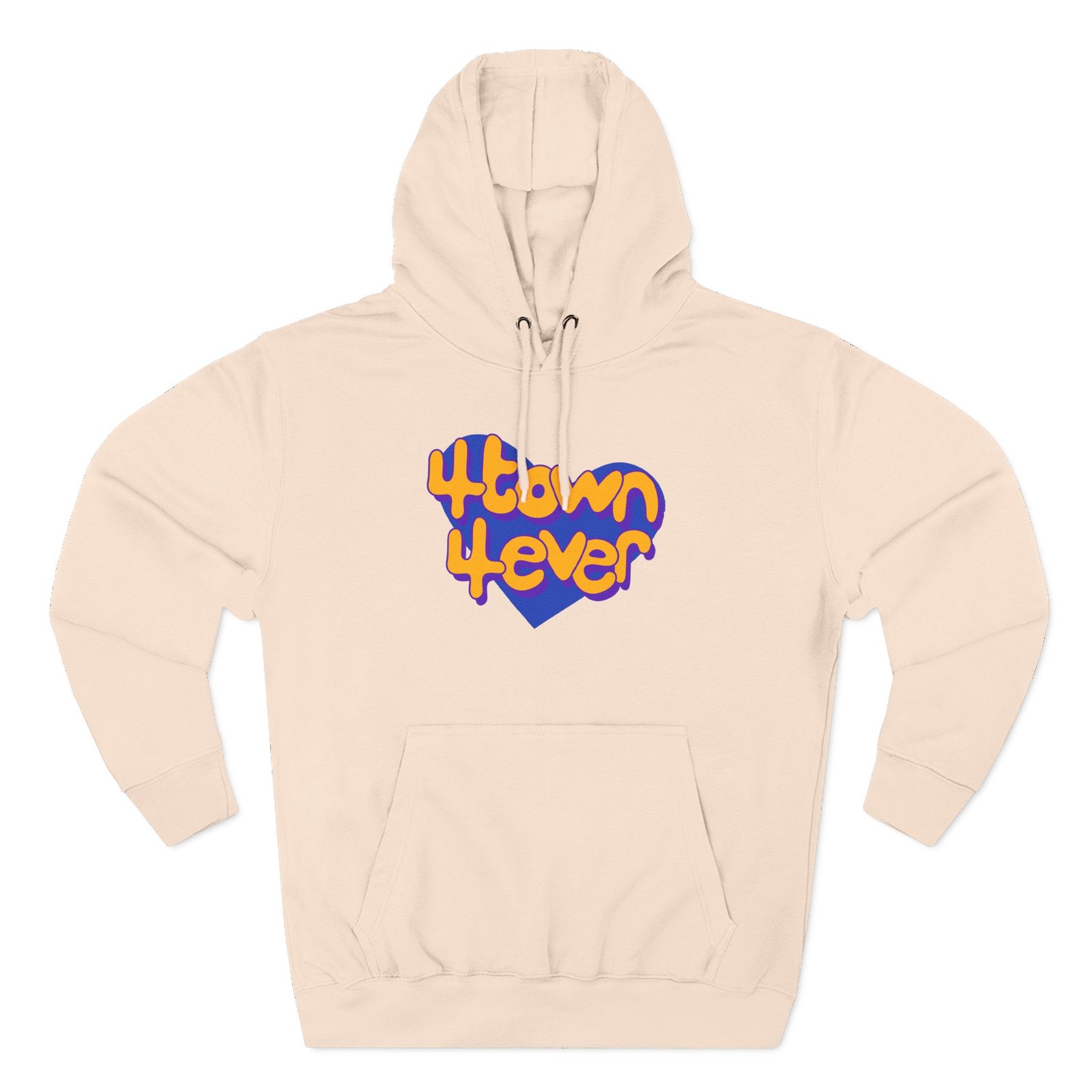 4town Heart Three-panel Fleece Hoodie