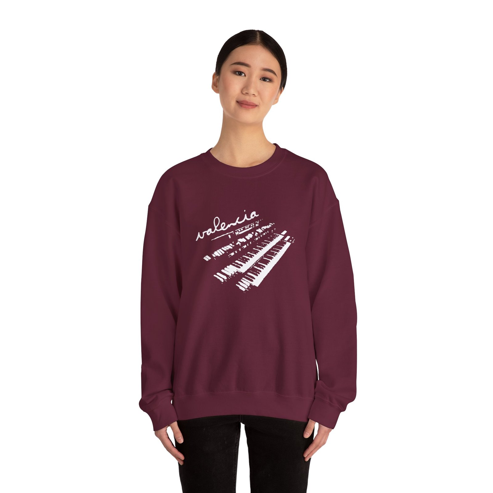 Valencia Piano Unisex Heavy Blend Crewneck Sweatshirt