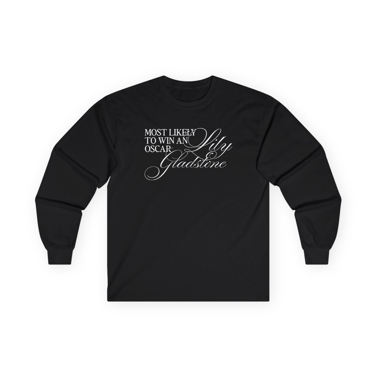 Lily Gladstone Most Likely to Win an Oscar Unisex Ultra Cotton Long Sleeve Tee