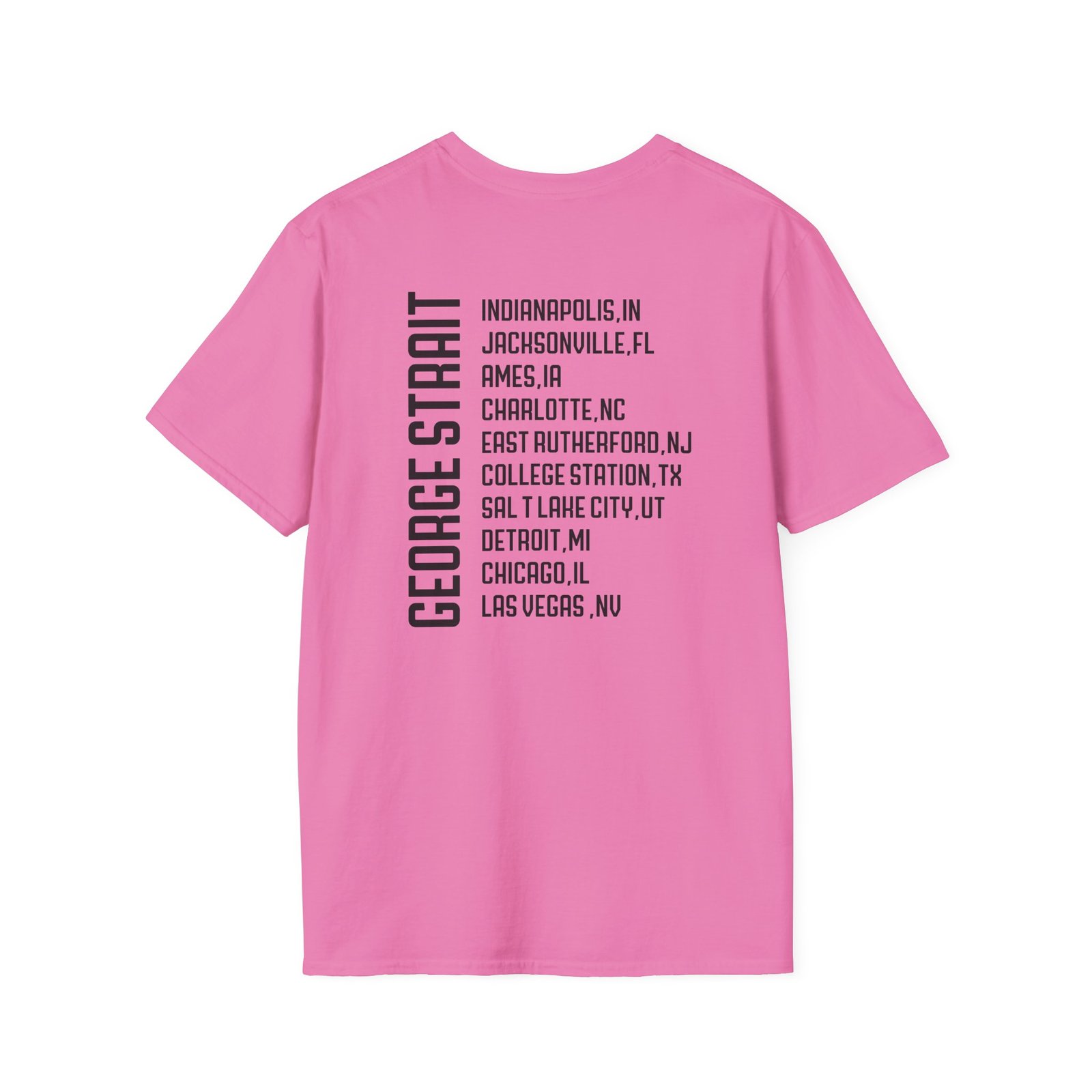 George Strait Heather Denim Silhouette Unisex Softstyle T-Shirt