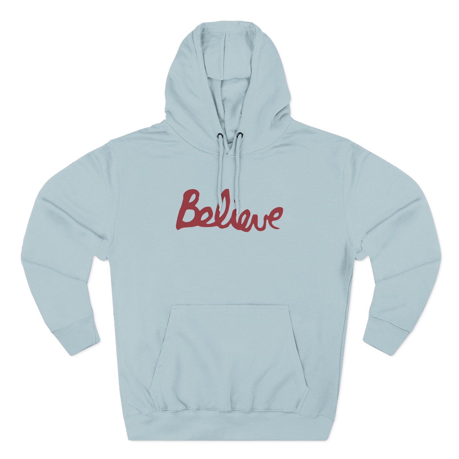 Valencia Believe Cursive Three-panel Fleece Hoodie