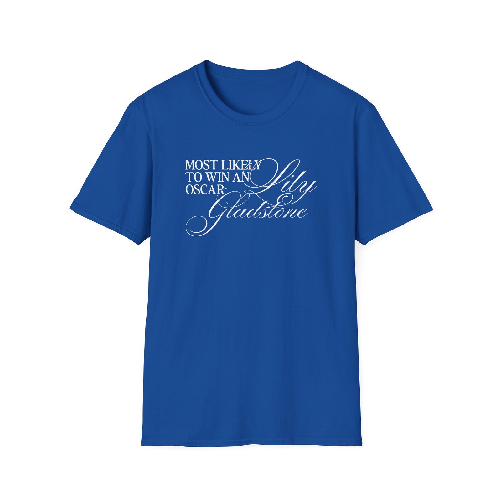 Lily Gladstone Most Likely to Win an Oscar Unisex Softstyle T-Shirt