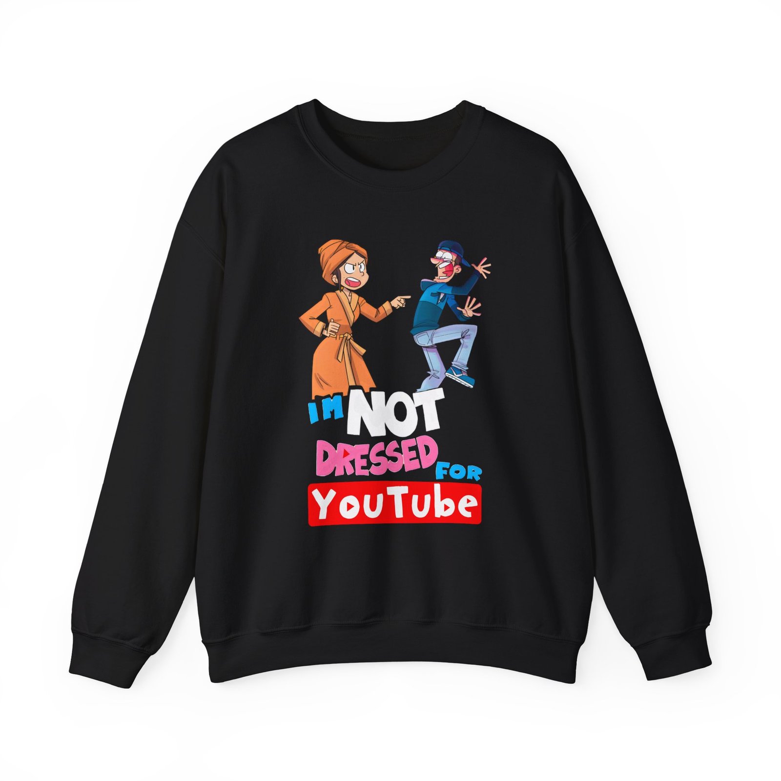 Fgteev Not Dressed for Youtube Unisex Heavy Blend™ Crewneck Sweatshirt