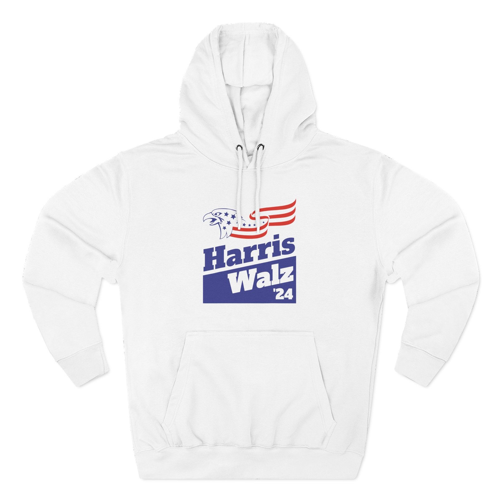 Harris Walz Three-Panel Fleece Hoodie