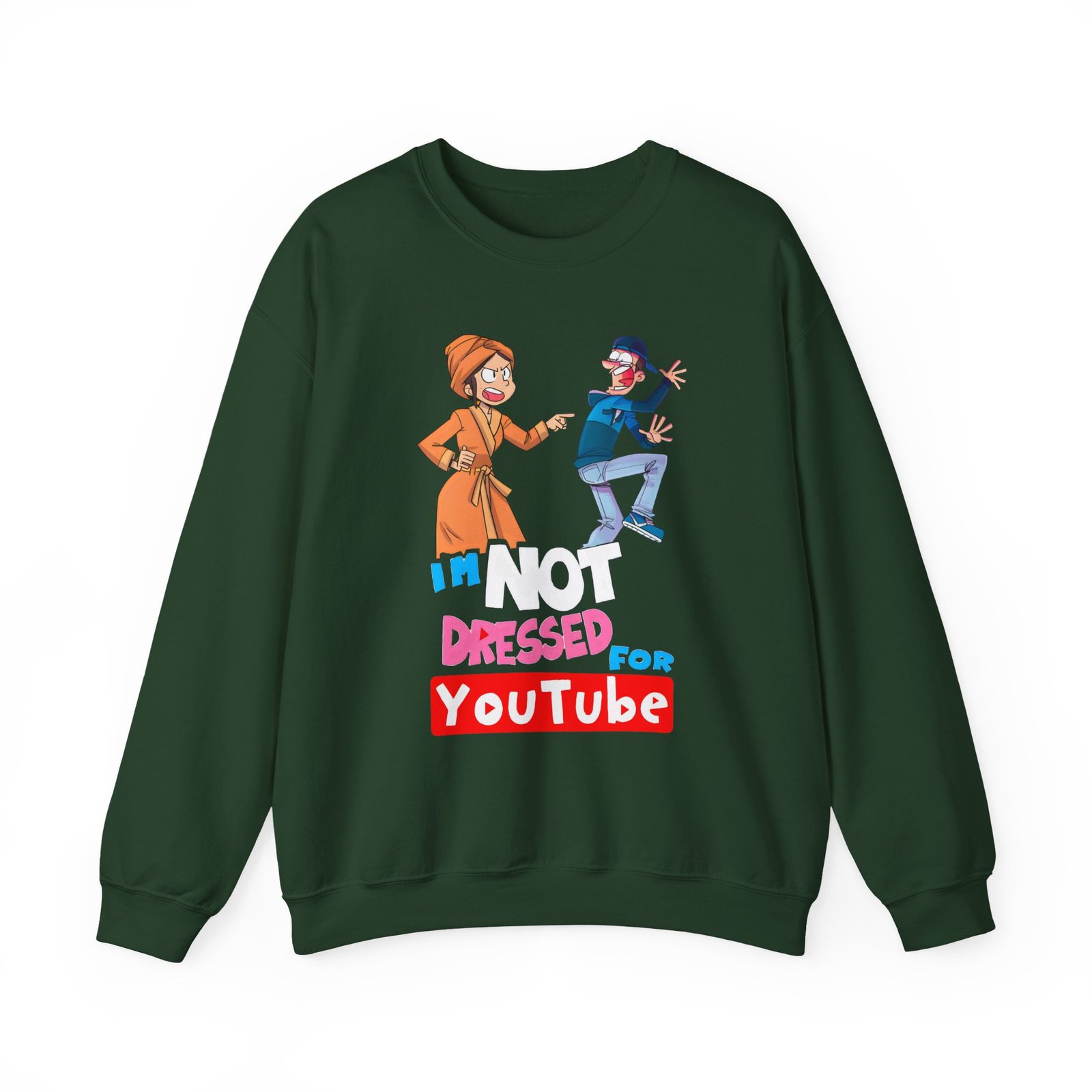Fgteev Not Dressed for Youtube Unisex Heavy Blend™ Crewneck Sweatshirt
