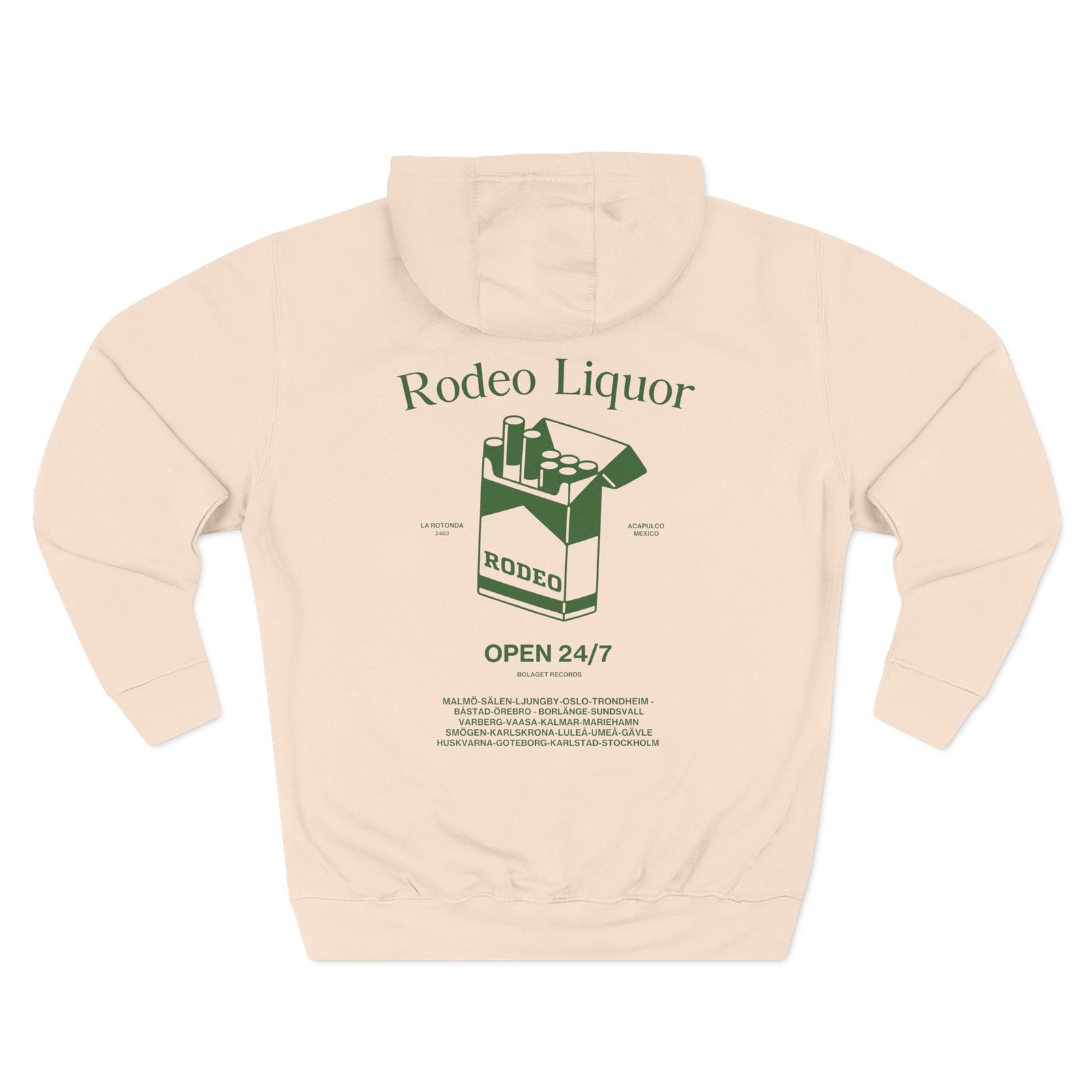 Bolaget Rodeo Liquor Three-Panel Fleece Hoodie
