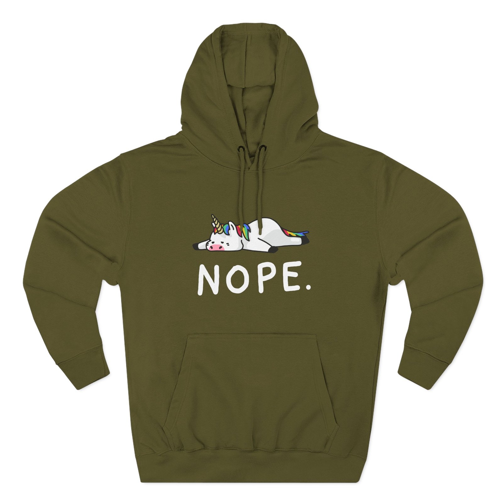 Nope Three-Panel Fleece Hoodie