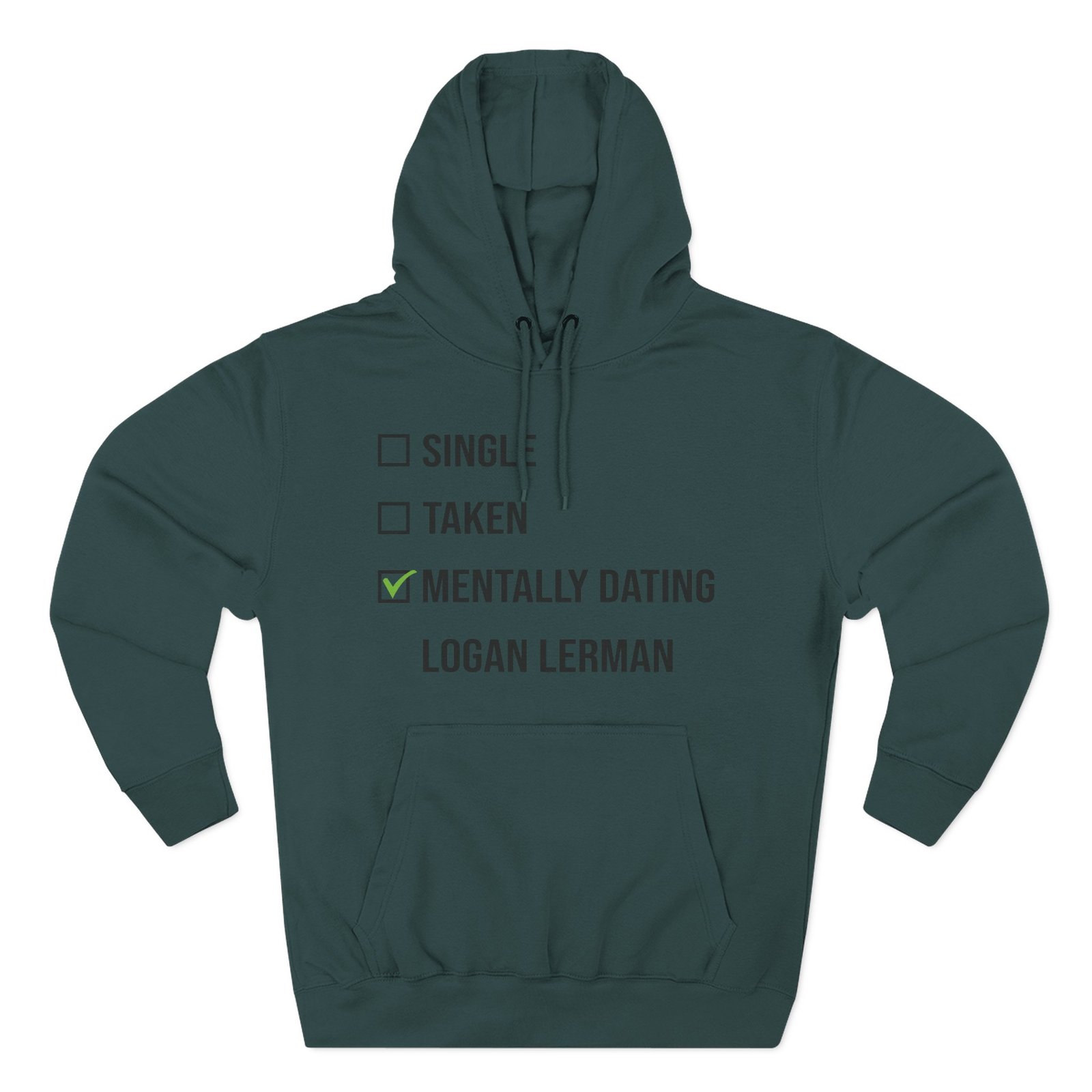 Mentally Dating Logan Lerman Three-Panel Fleece Hoodie