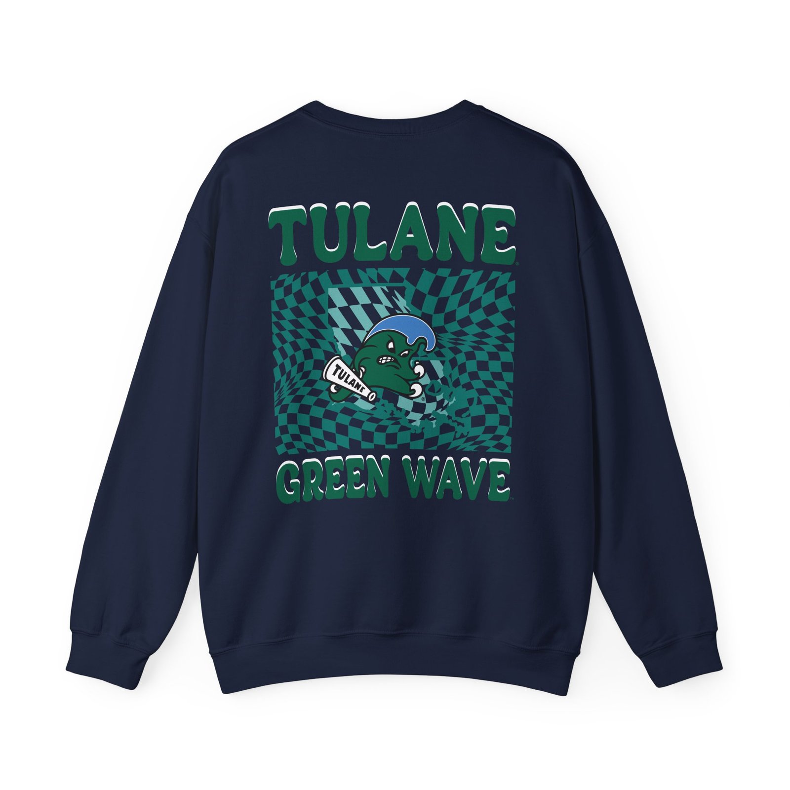 Tulane Checkered Mascot Unisex Heavy Blend™ Crewneck Sweatshirt