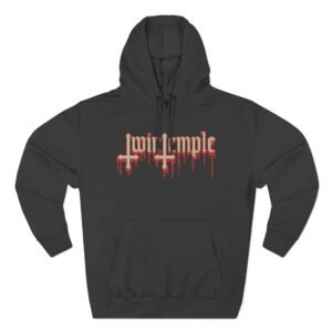 Twin Temple Logo Three-Panel Fleece Hoodie