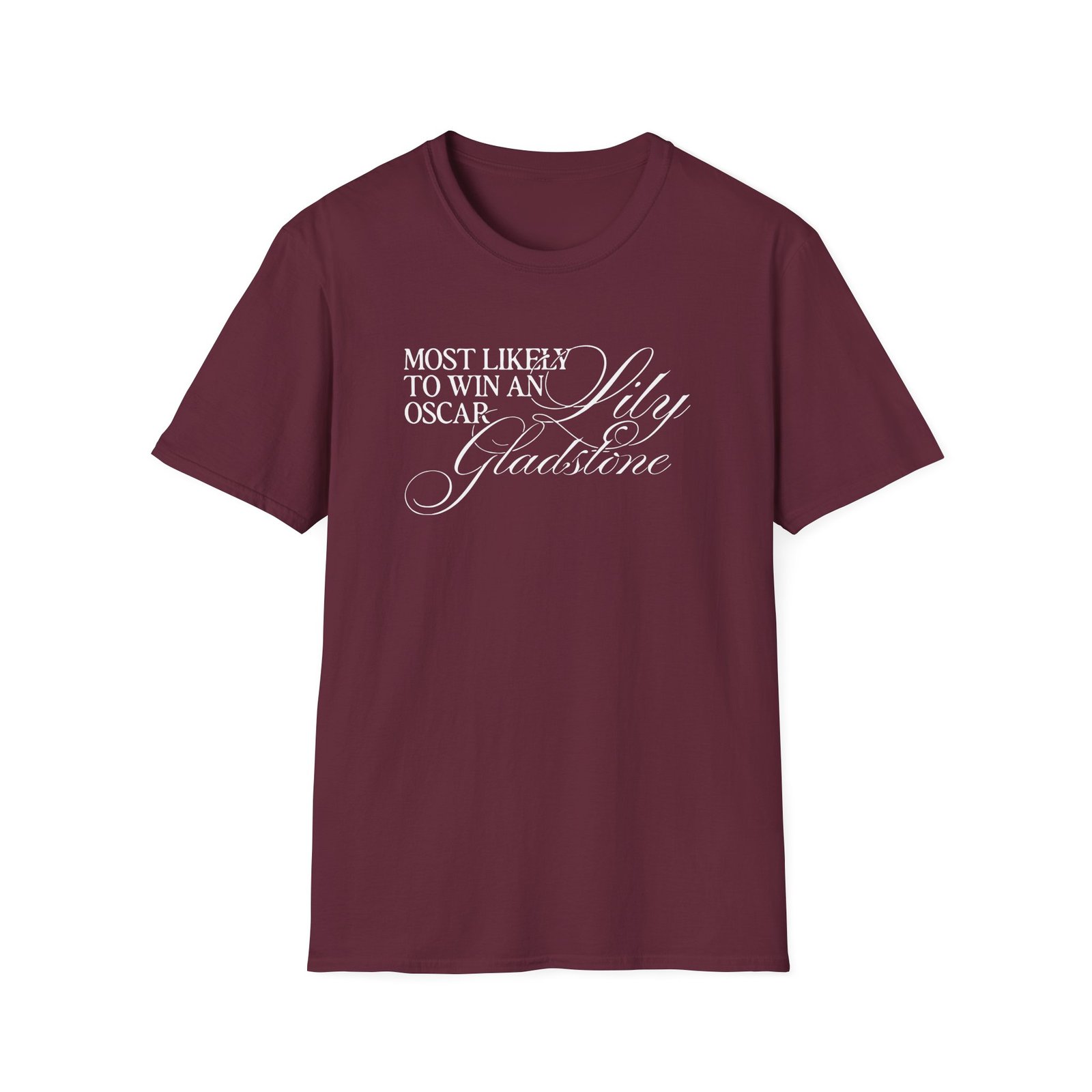 Lily Gladstone Most Likely to Win an Oscar Unisex Softstyle T-Shirt