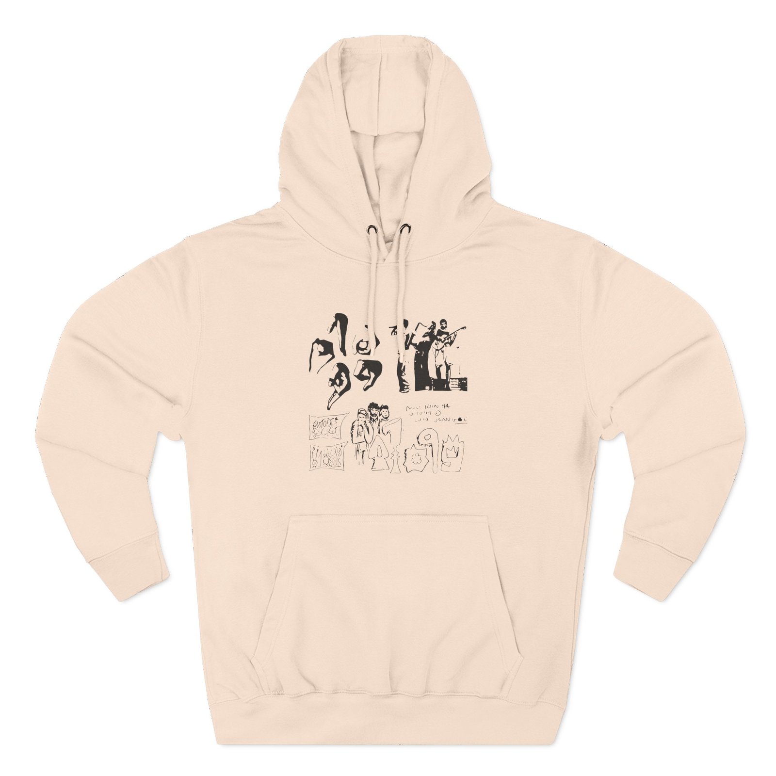 01099 Skizzen Three-Panel Fleece Hoodie