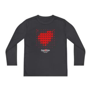 Youth Eurovision Red Heart Long Sleeve Competitor Tee