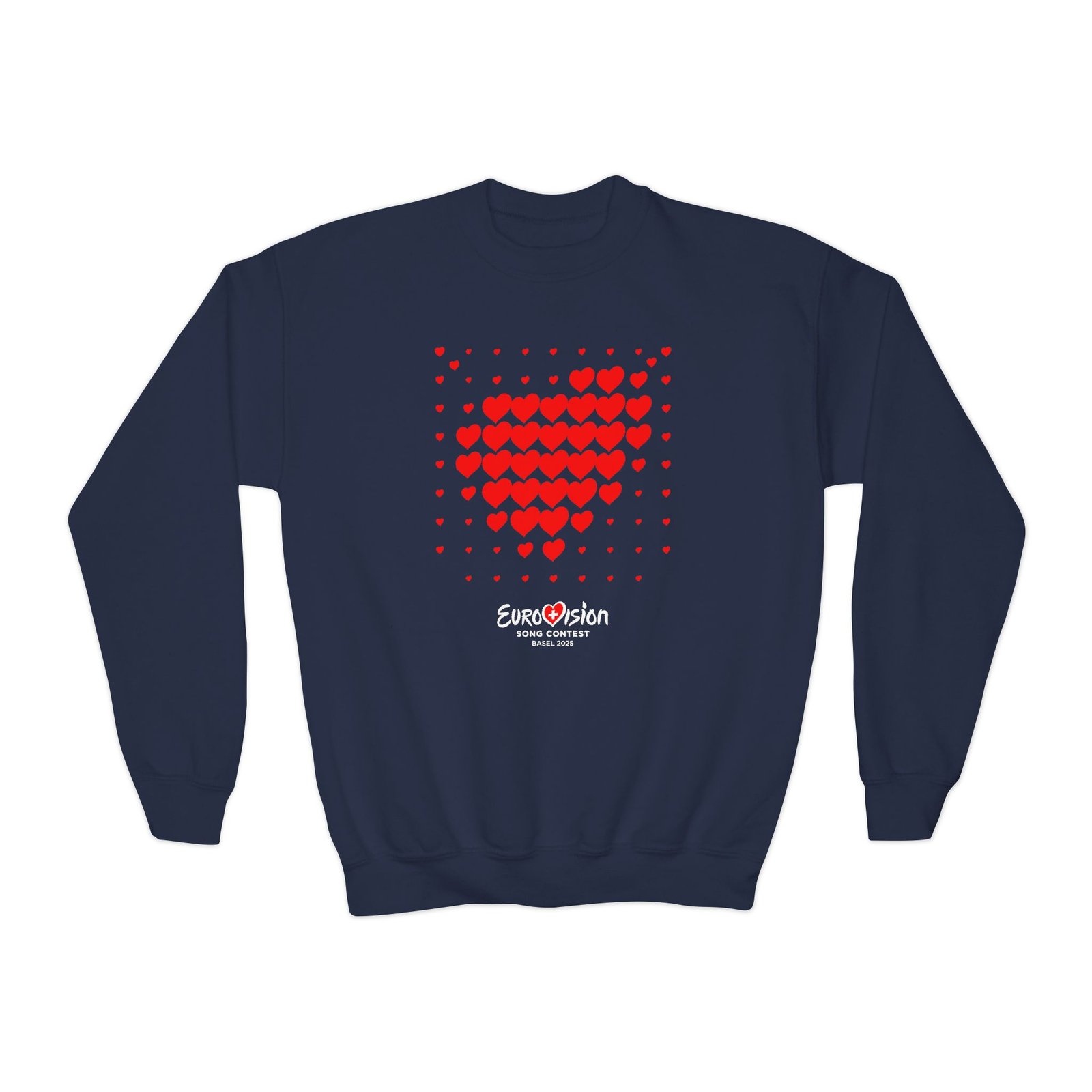 Youth Eurovision Red Heart Crewneck Sweatshirt
