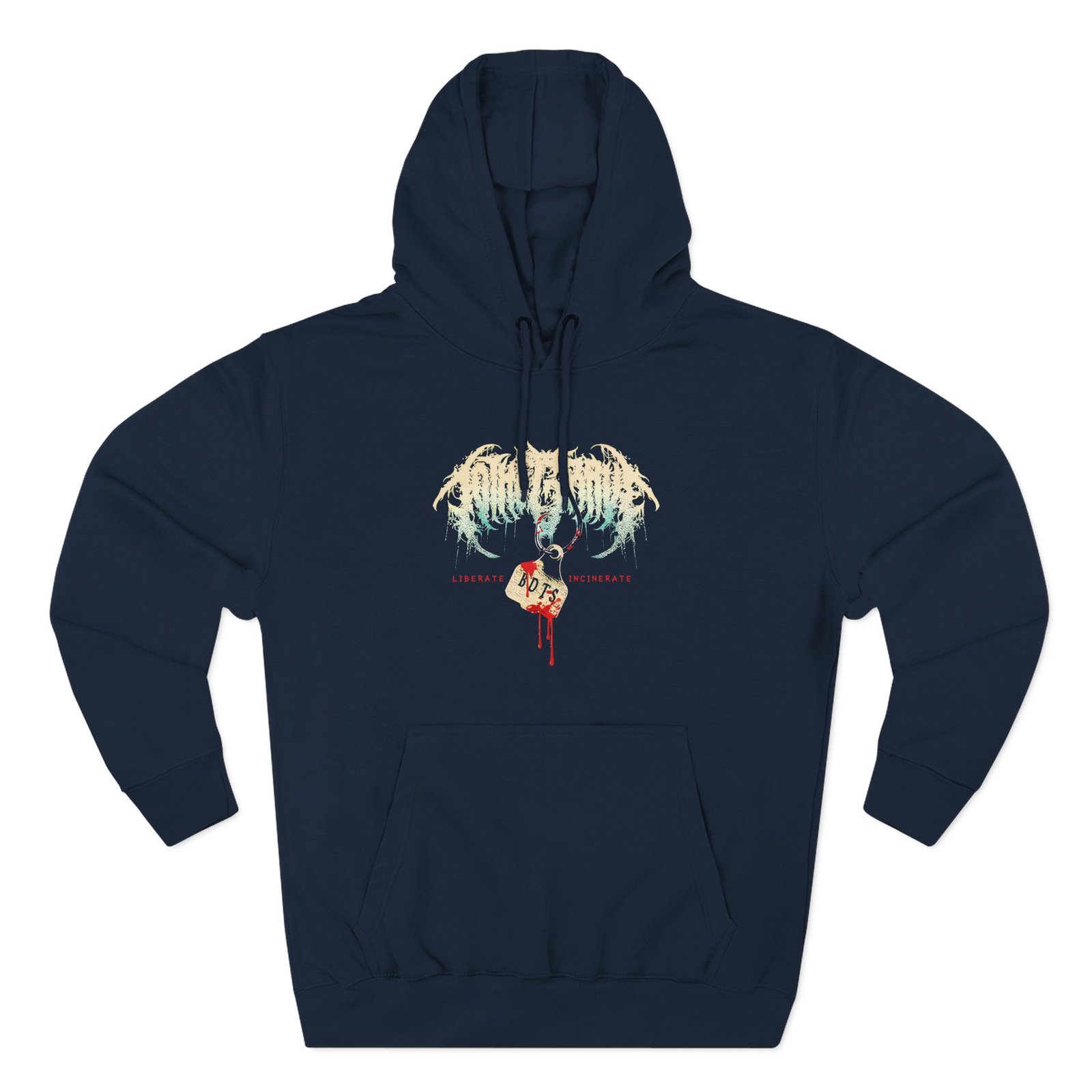 To the Grave Bear Trap Three-Panel Fleece Hoodie