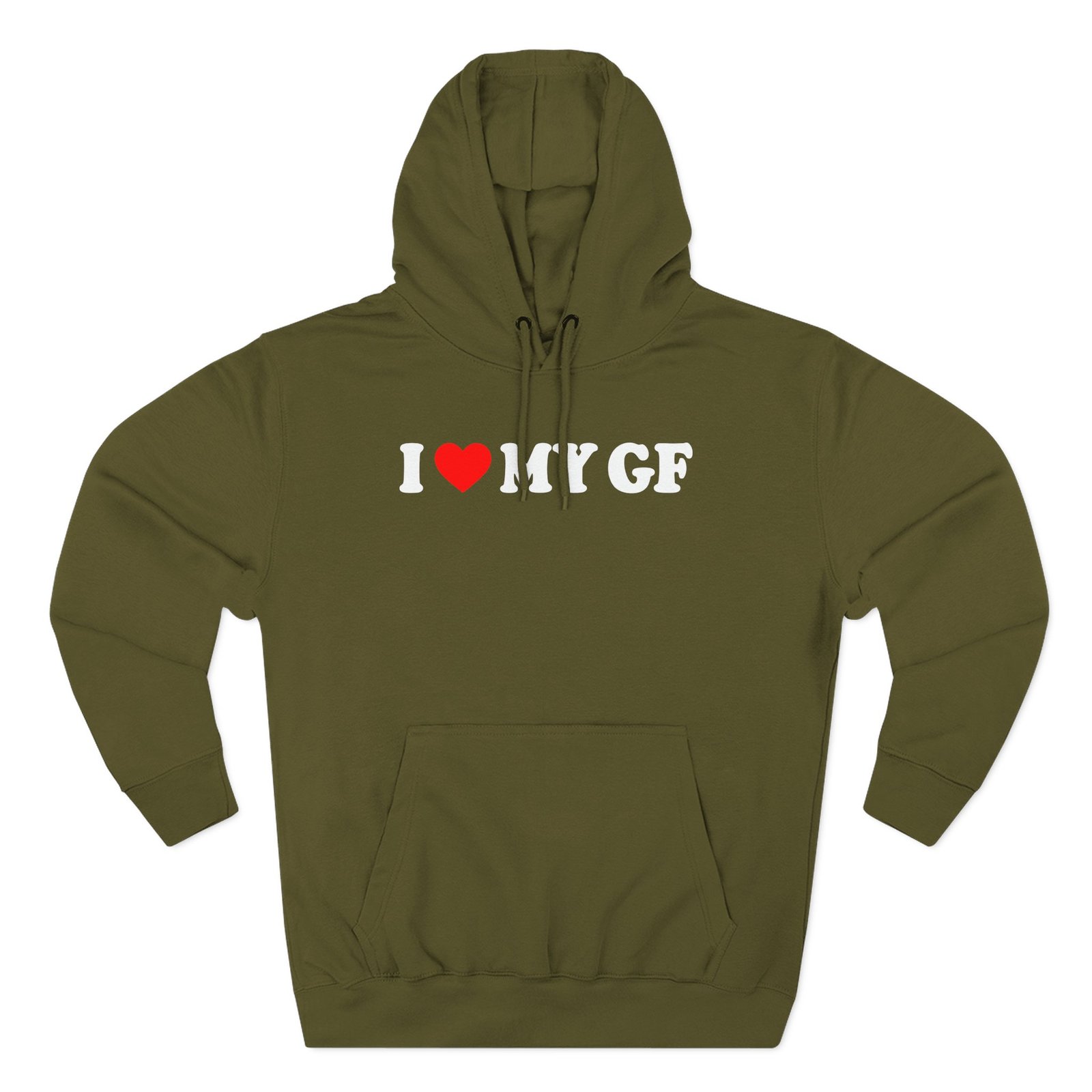 I Love My Gf Three-Panel Fleece Hoodie