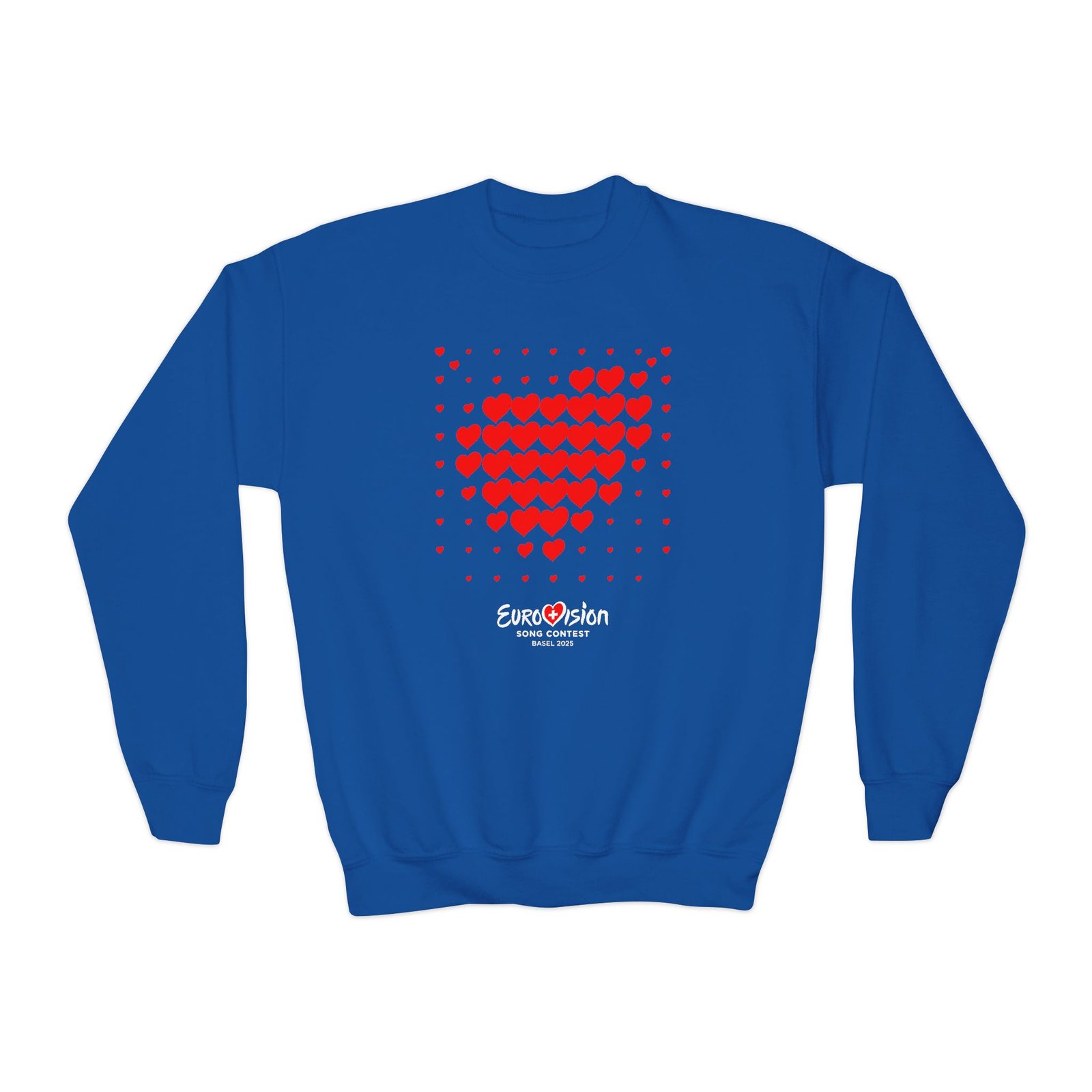 Youth Eurovision Red Heart Crewneck Sweatshirt