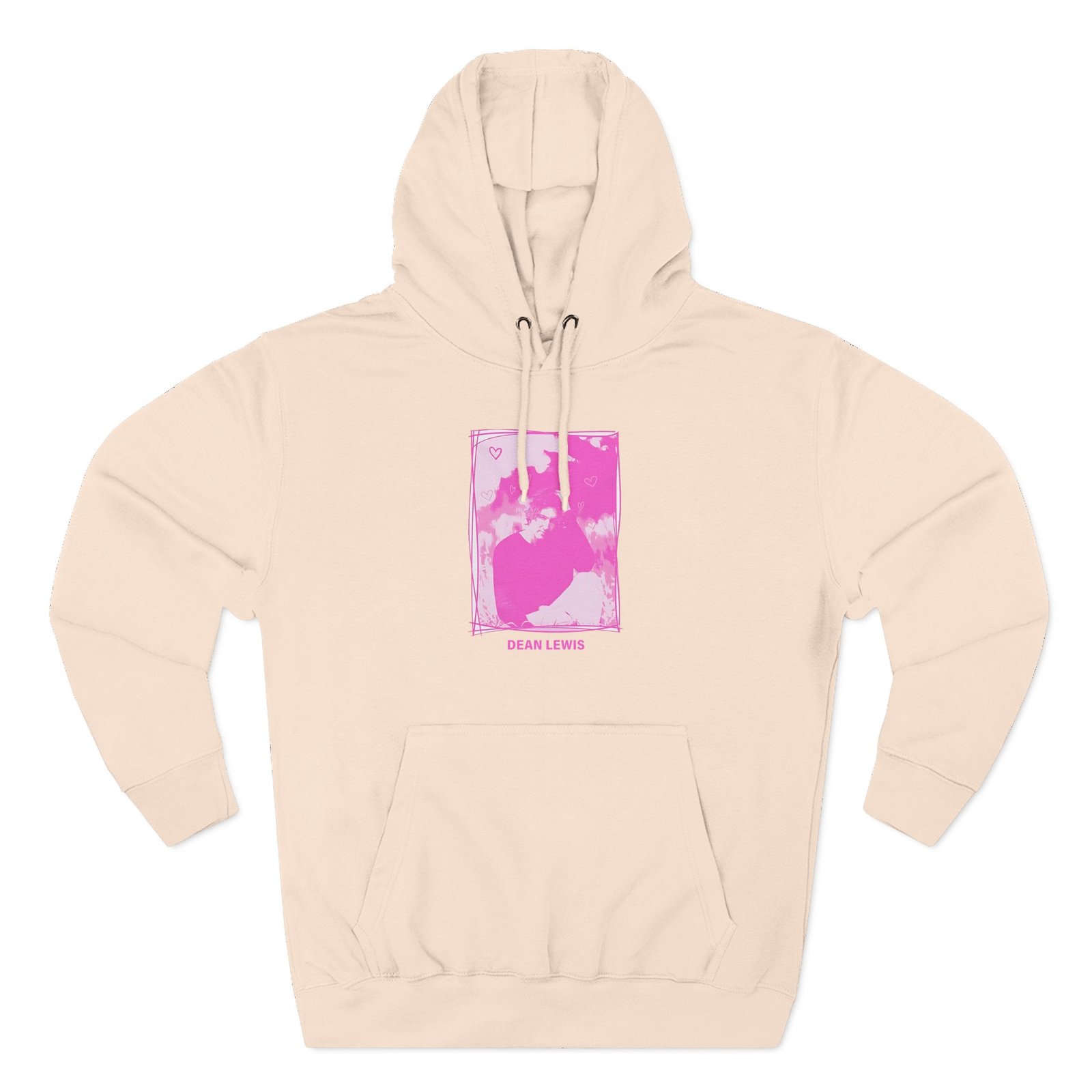 Dean Lewis Pink Photo Three-Panel Fleece Hoodie