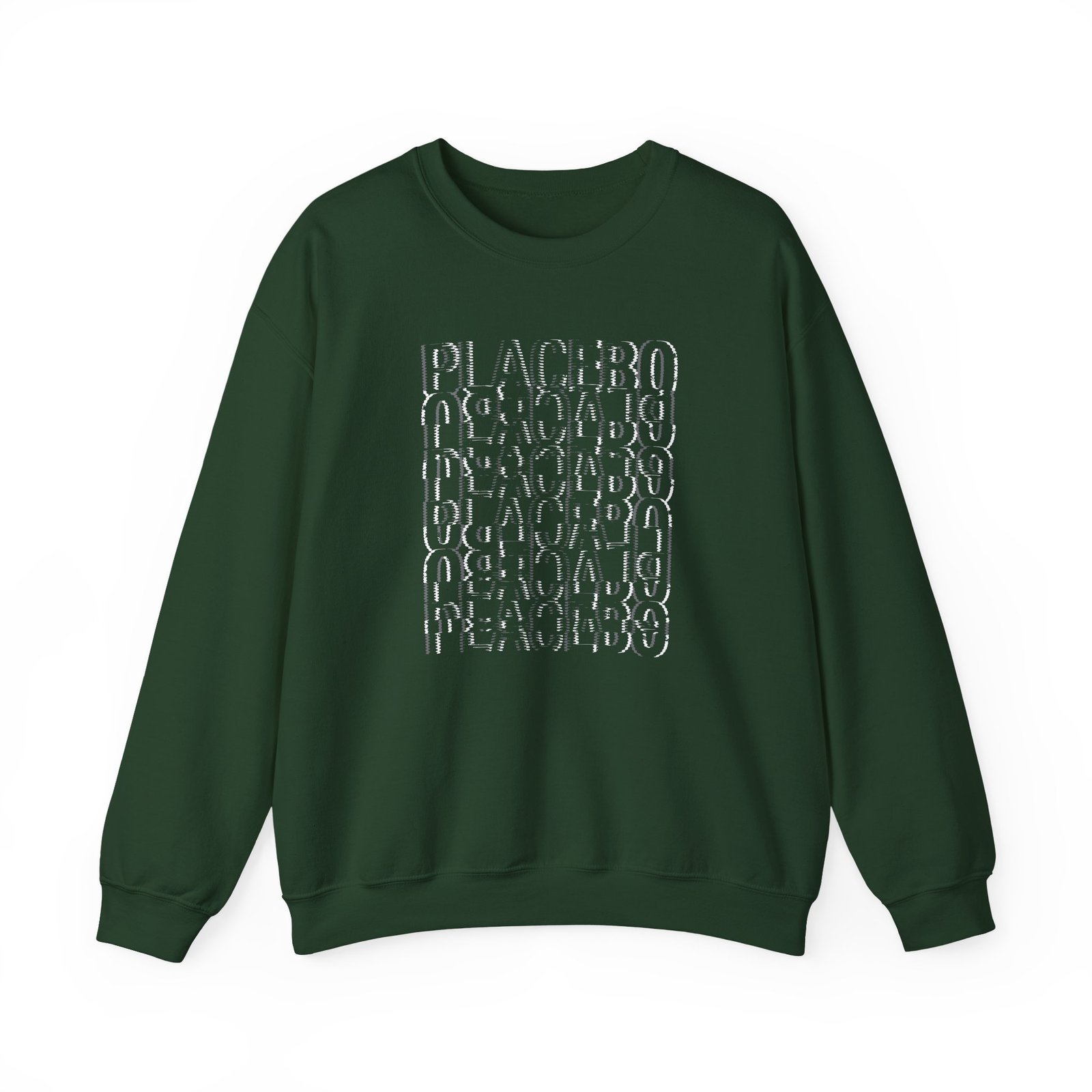 Placebo Black & White Glitch Unisex Heavy Blend™ Crewneck Sweatshirt