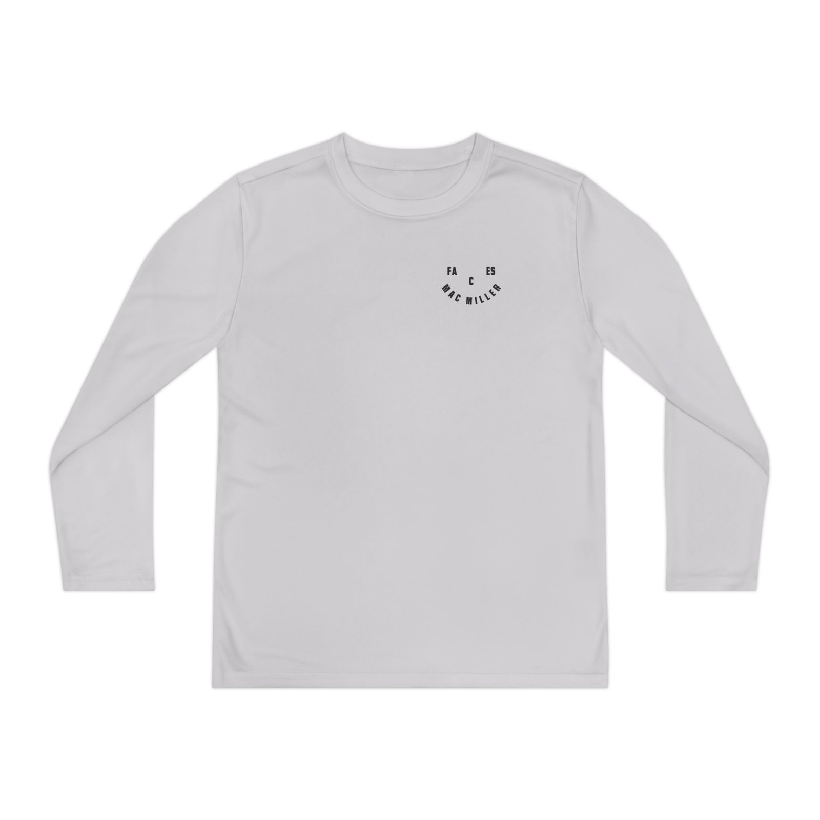 Youth Mac Miller Faces Smile Long Sleeve Competitor Tee