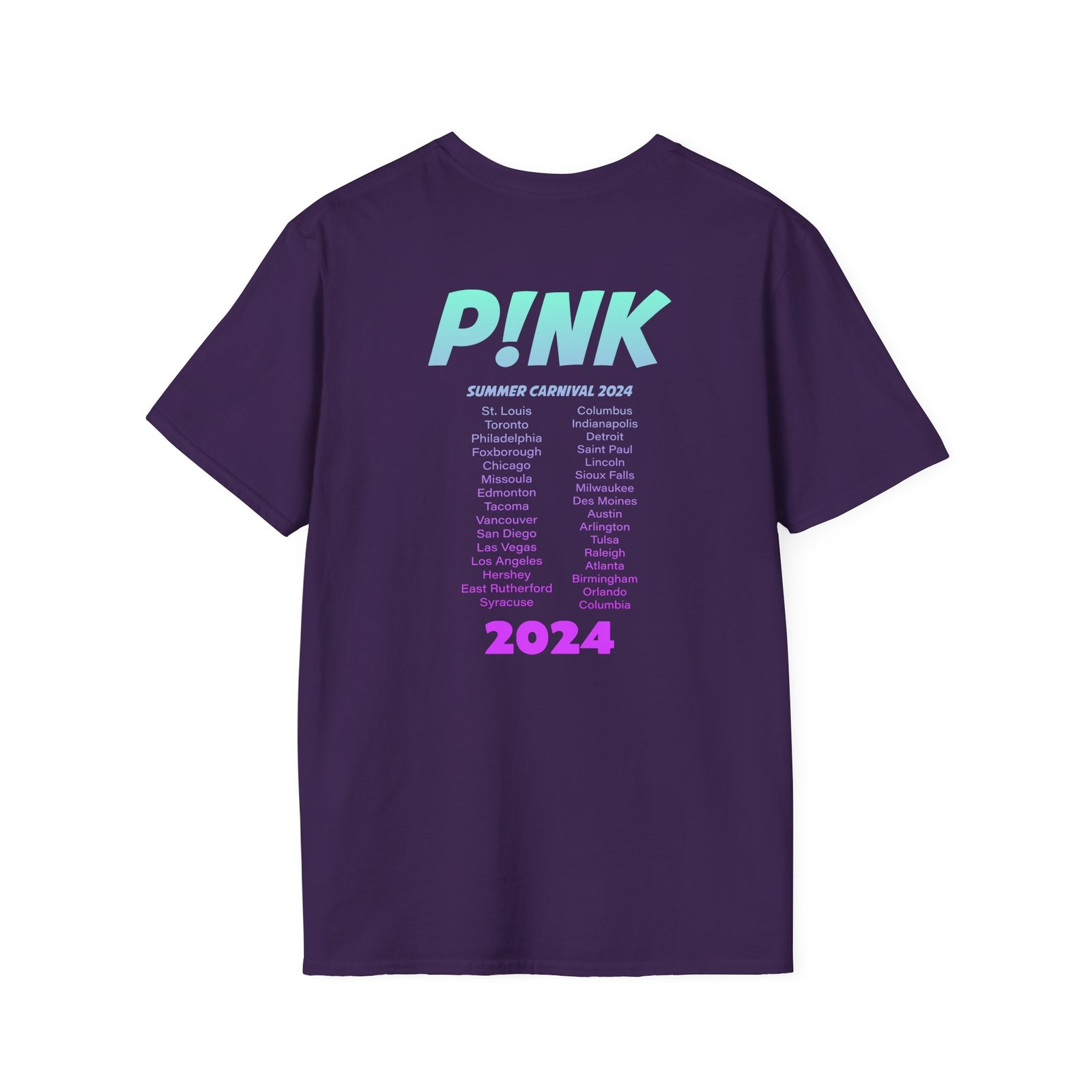 Pink Burst 2024 Tour Unisex Softstyle T-Shirt