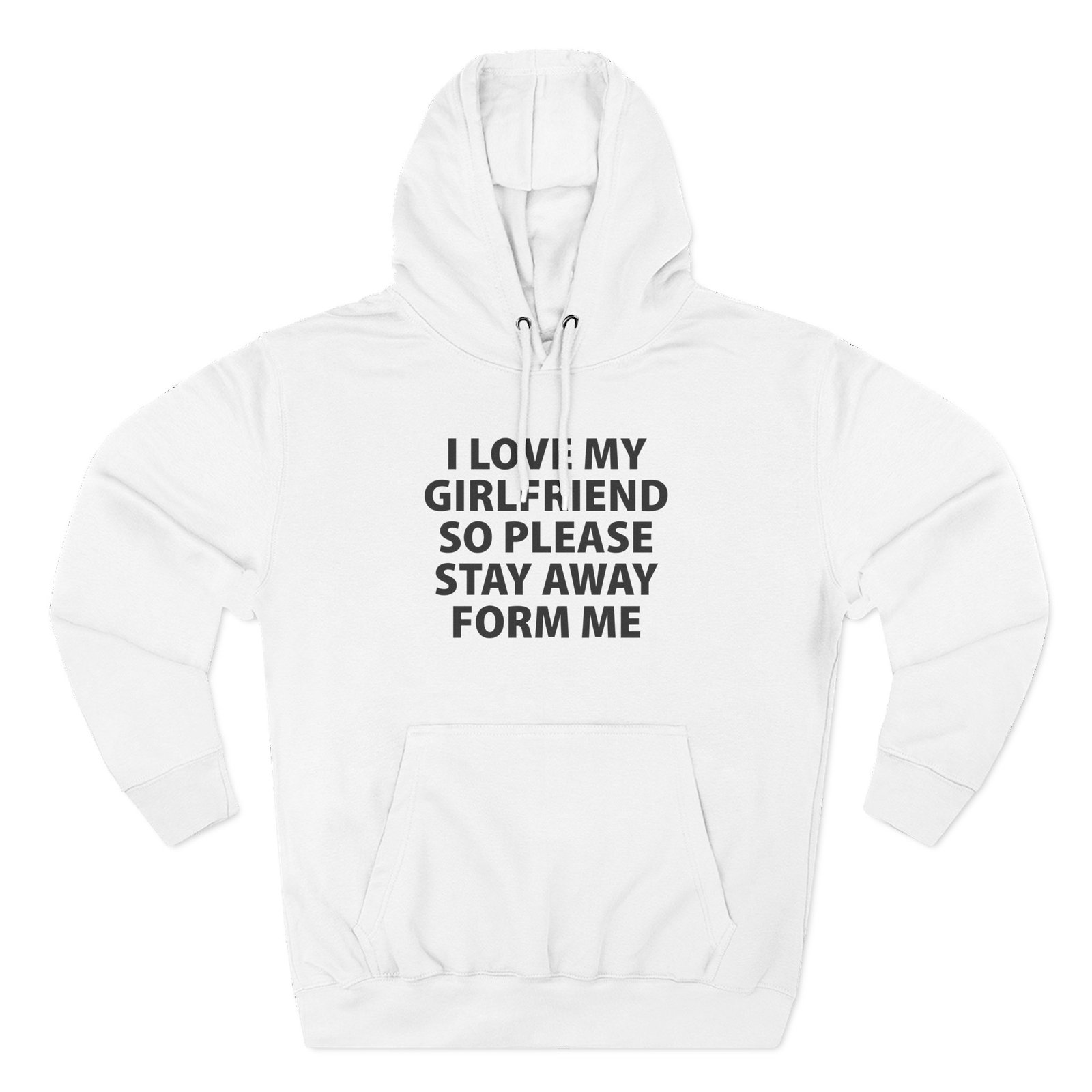 I Love My Girlfriend Three-Panel Fleece Hoodie