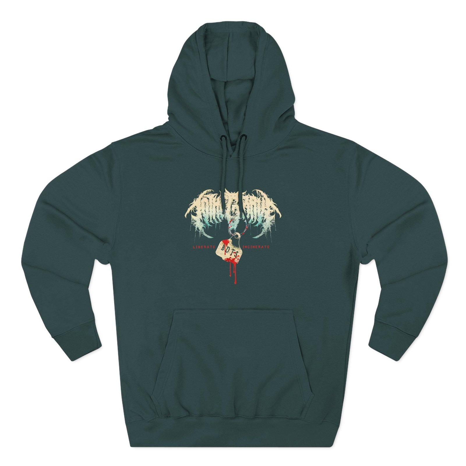To the Grave Bear Trap Three-Panel Fleece Hoodie