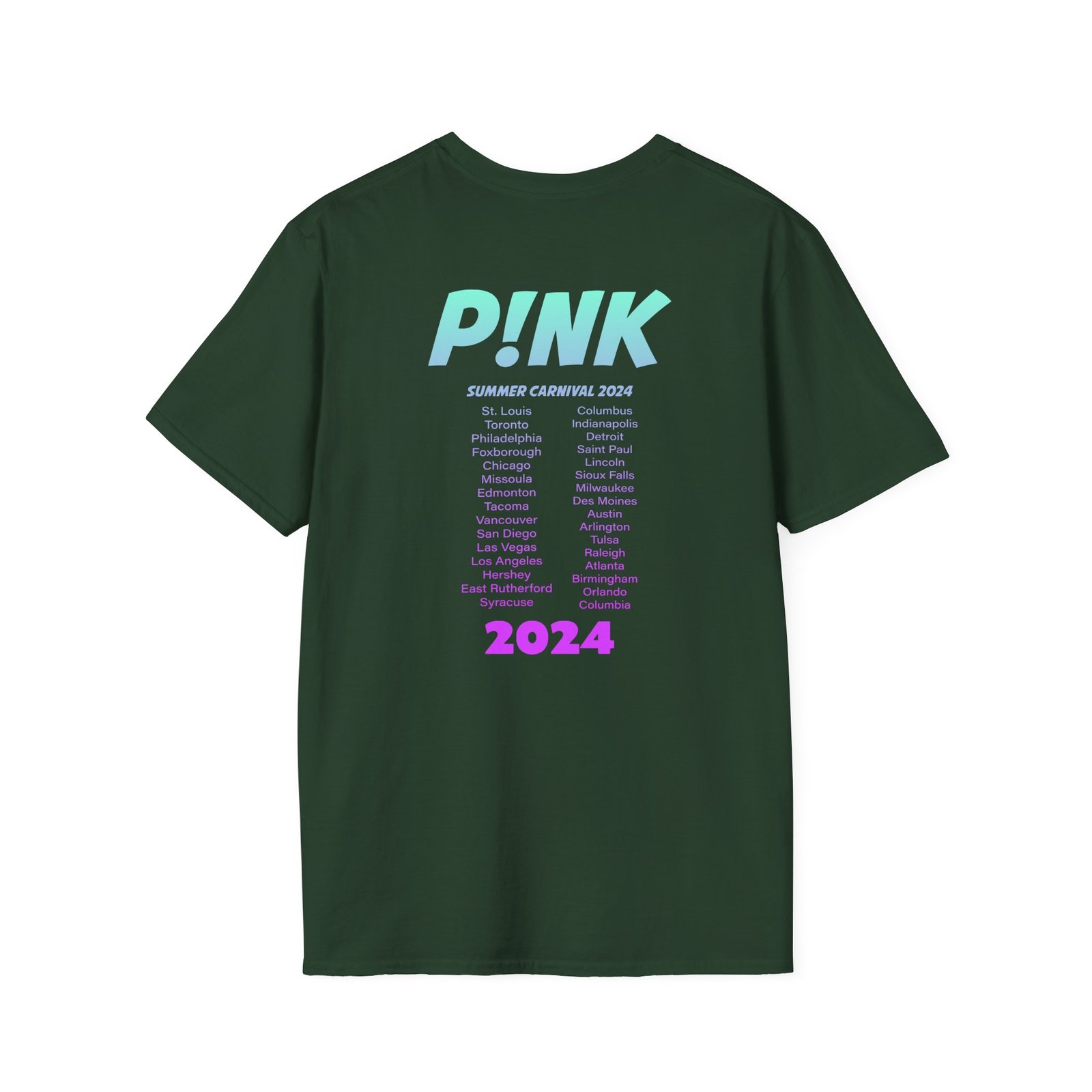 Pink Burst 2024 Tour Unisex Softstyle T-Shirt