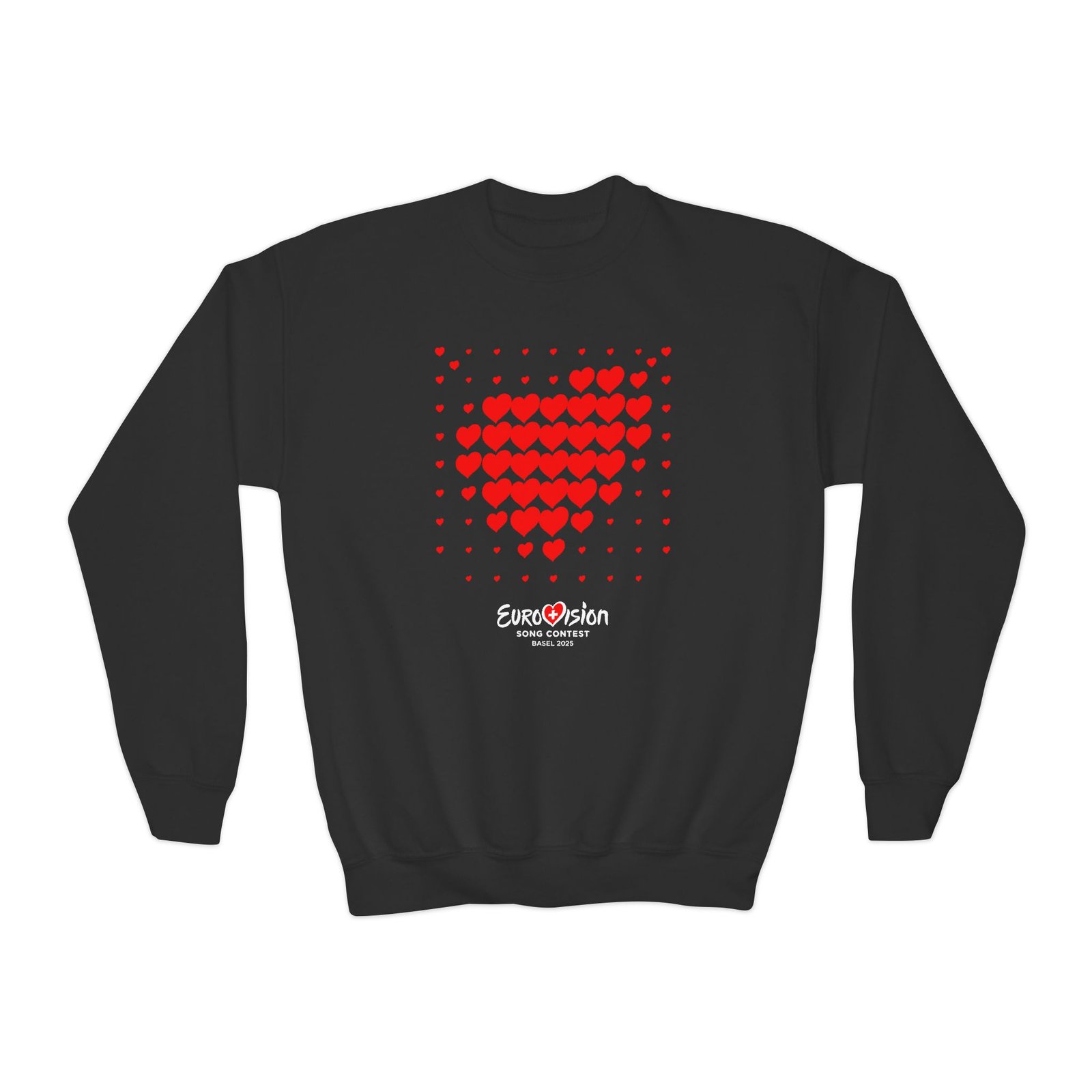 Youth Eurovision Red Heart Crewneck Sweatshirt