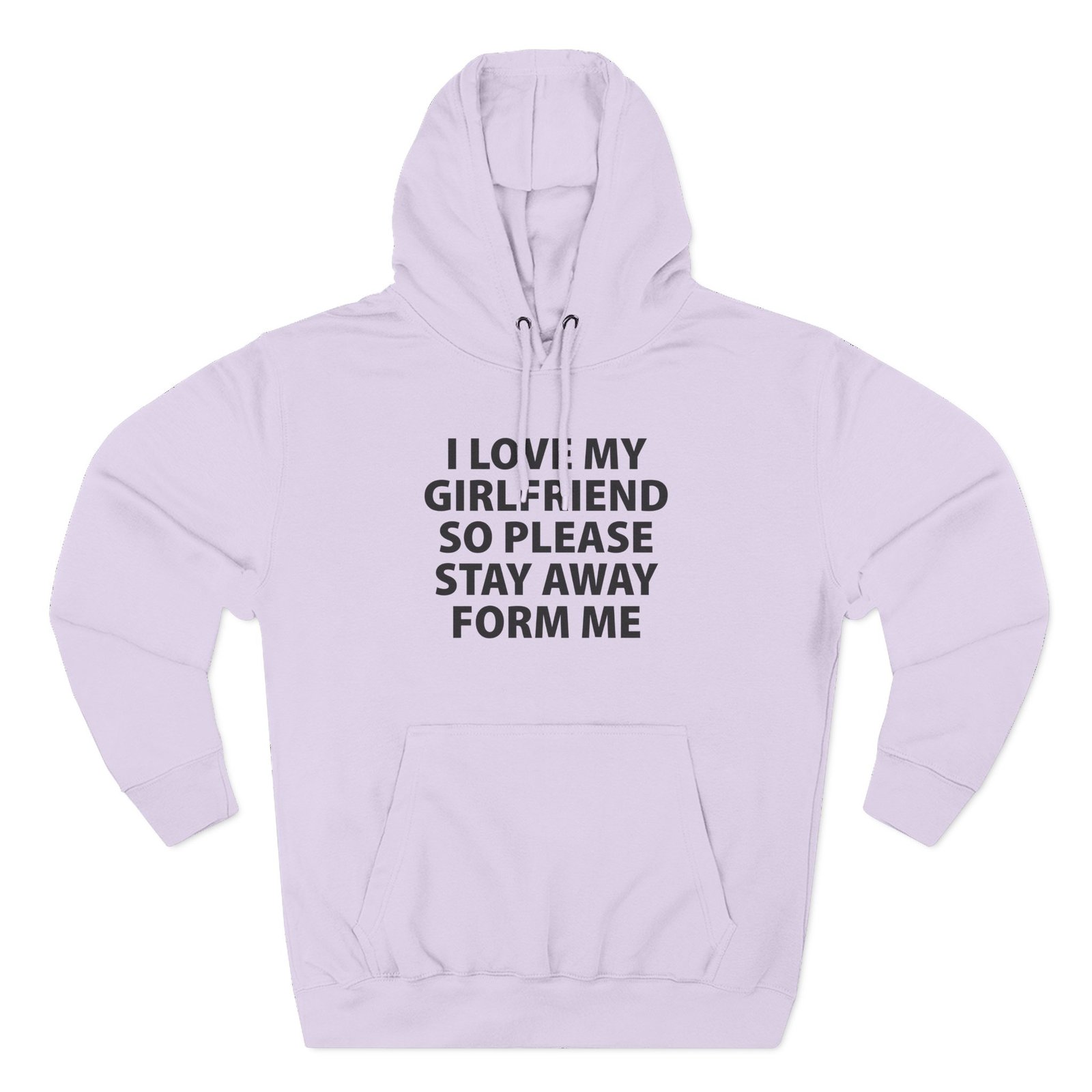 I Love My Girlfriend Three-Panel Fleece Hoodie