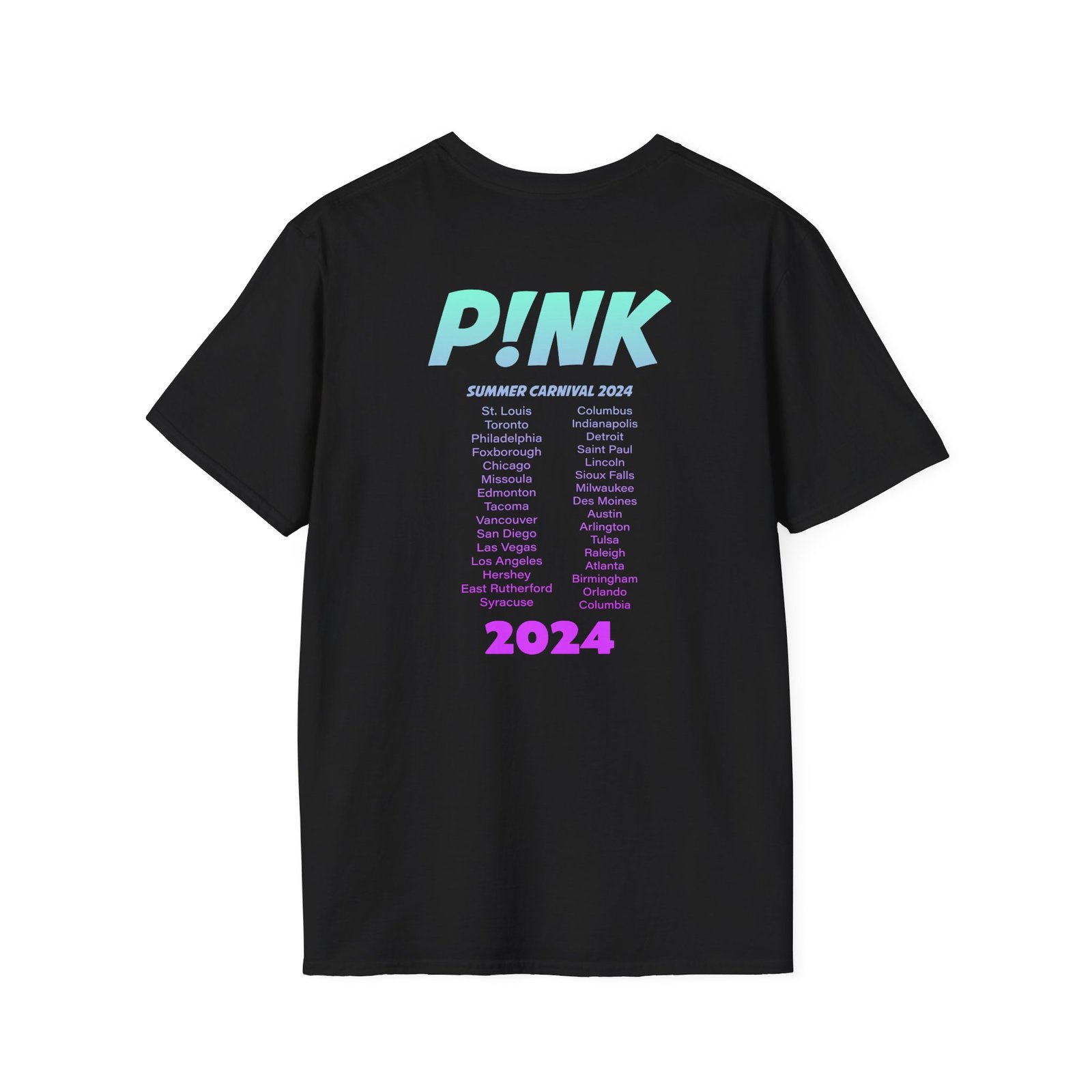 Pink Burst 2024 Tour Unisex Softstyle T-Shirt