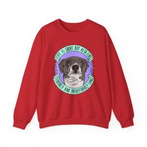 Jenna Marbles Life is Short but Also Like Terribly and Insufferably Unisex Heavy Blend™ Crewneck Sweatshirt