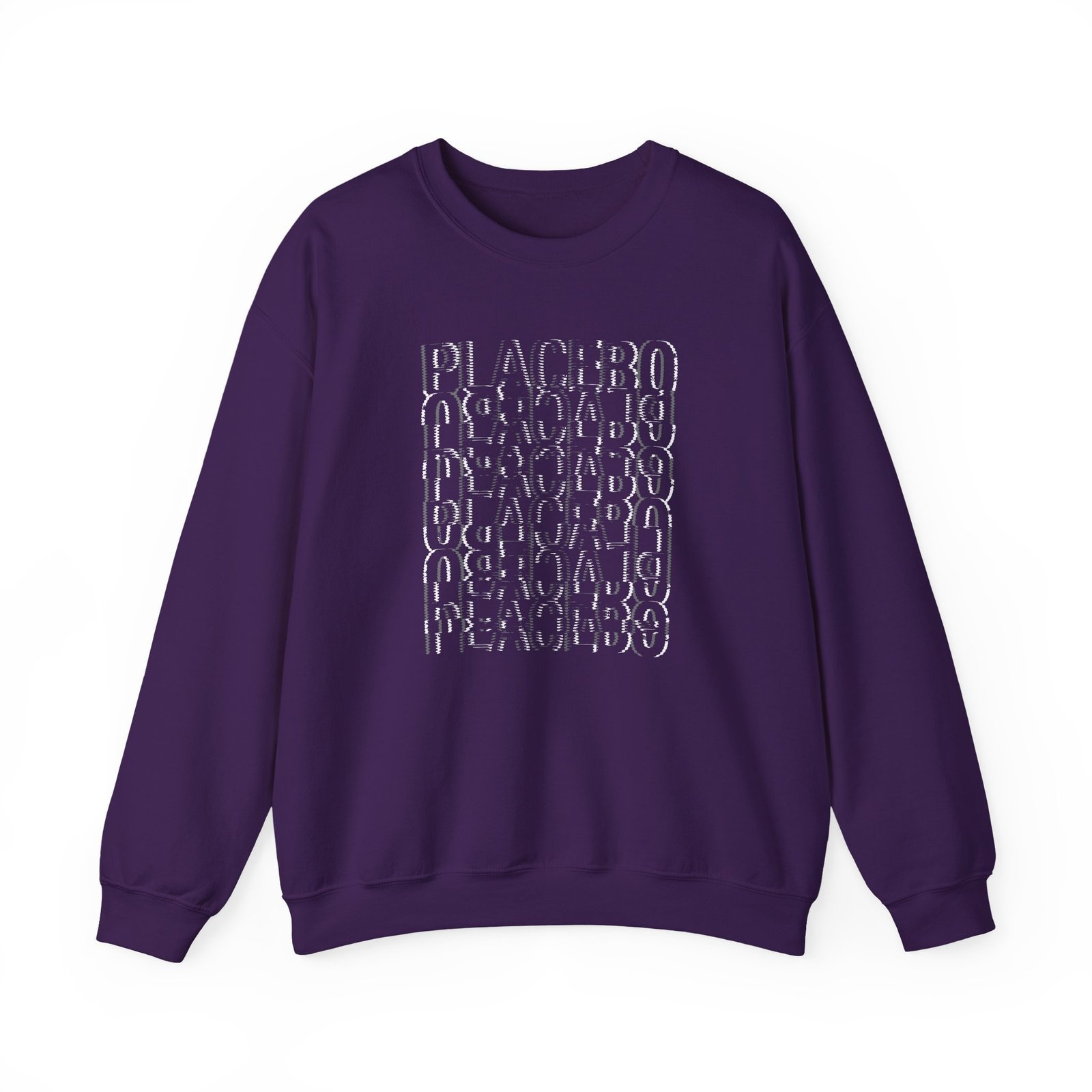 Placebo Black & White Glitch Unisex Heavy Blend™ Crewneck Sweatshirt
