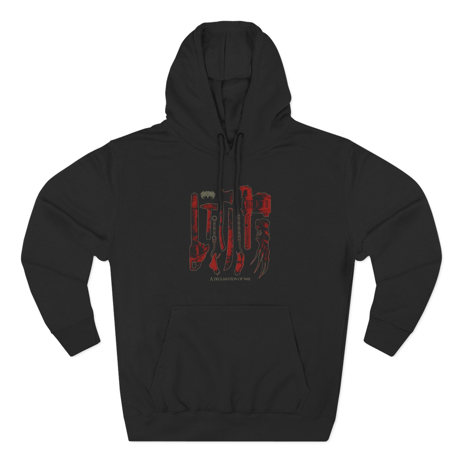 To the Grave a Declaration of War Three-Panel Fleece Hoodie