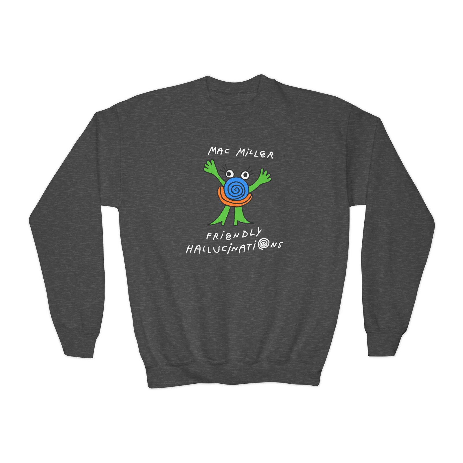 Youth Mac Miller Friendly Hallucinations Crewneck Sweatshirt
