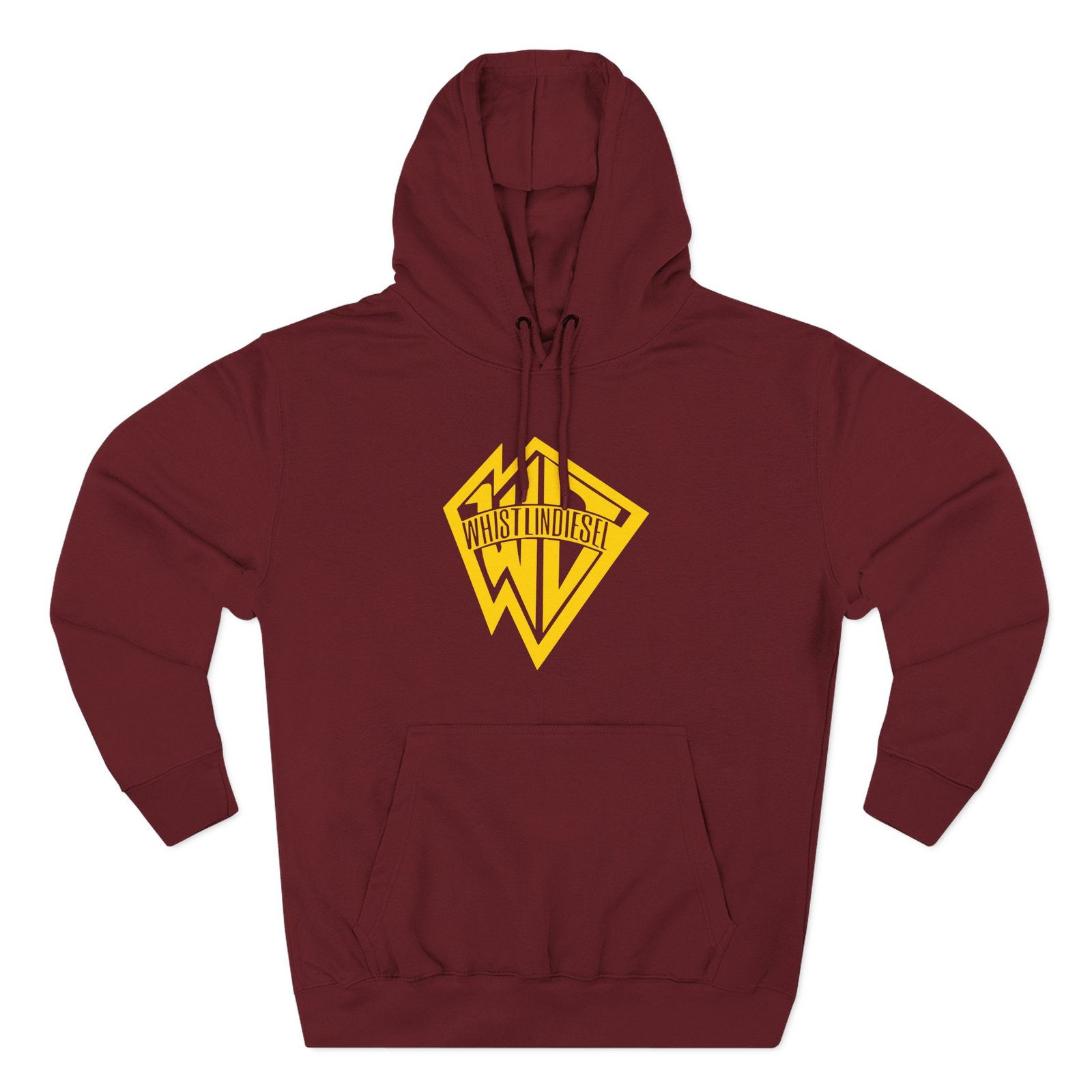 Whistlindiesel Gold LogoThree-Panel Fleece Hoodie