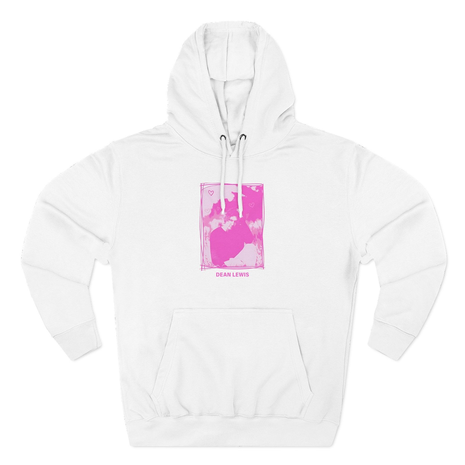 Dean Lewis Pink Photo Three-Panel Fleece Hoodie