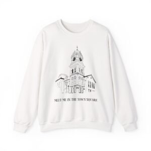 Nina Dobrev Eet Me in the Town Square Unisex Heavy Blend™ Crewneck Sweatshirt