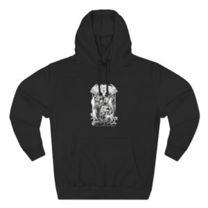 To the Grave Three-Panel Fleece Hoodie