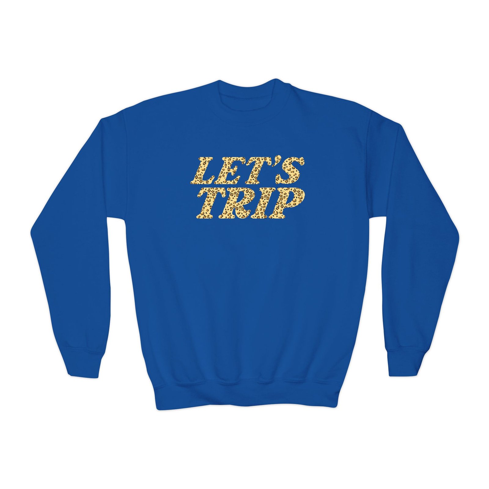 Youth Sturniolo Triplets Let's Trip Cheetah Crewneck Sweatshirt