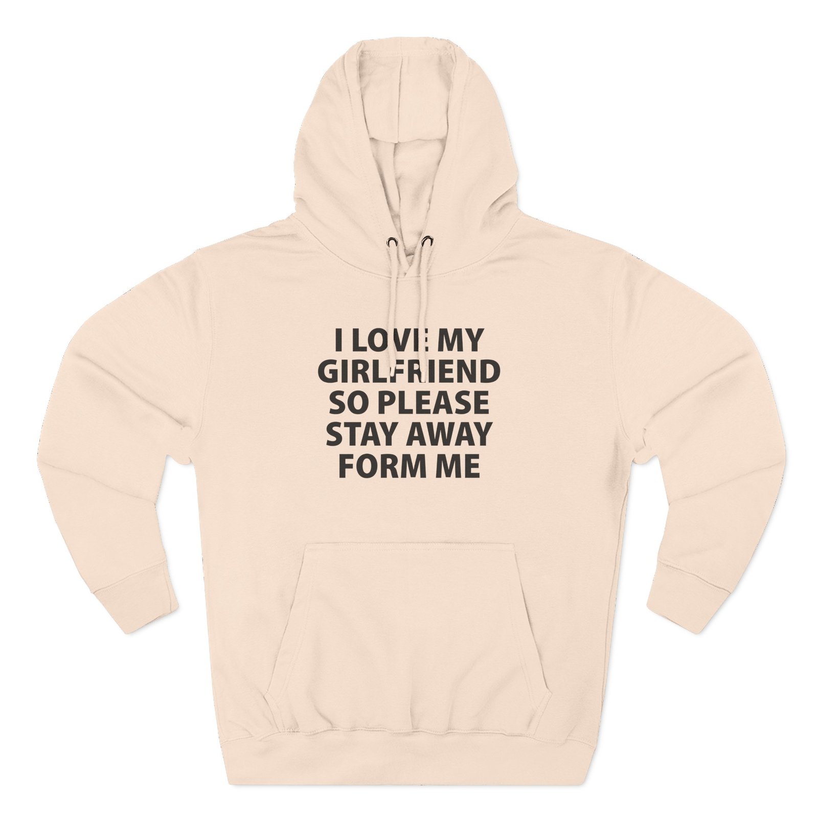 I Love My Girlfriend Three-Panel Fleece Hoodie