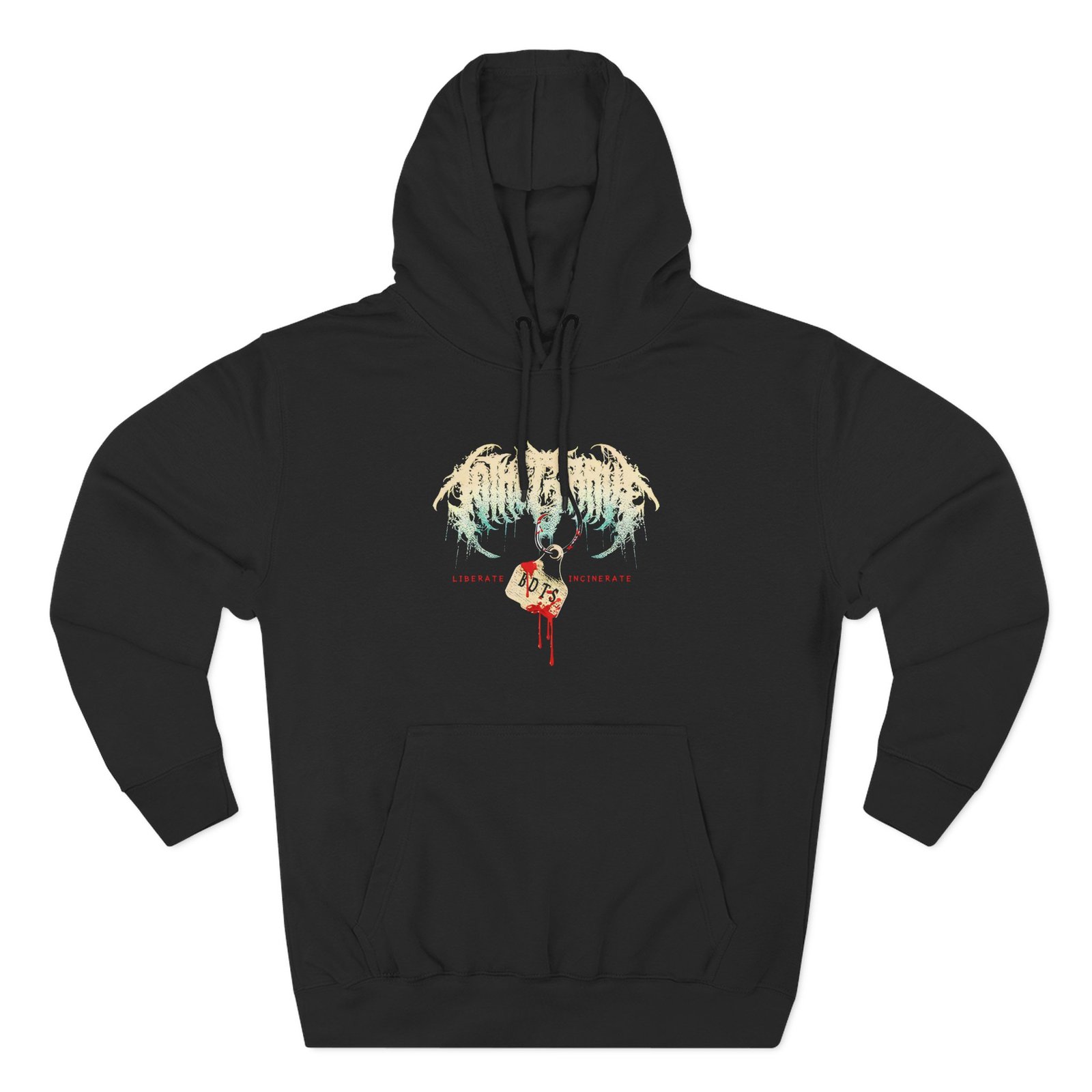 To the Grave Bear Trap Three-Panel Fleece Hoodie